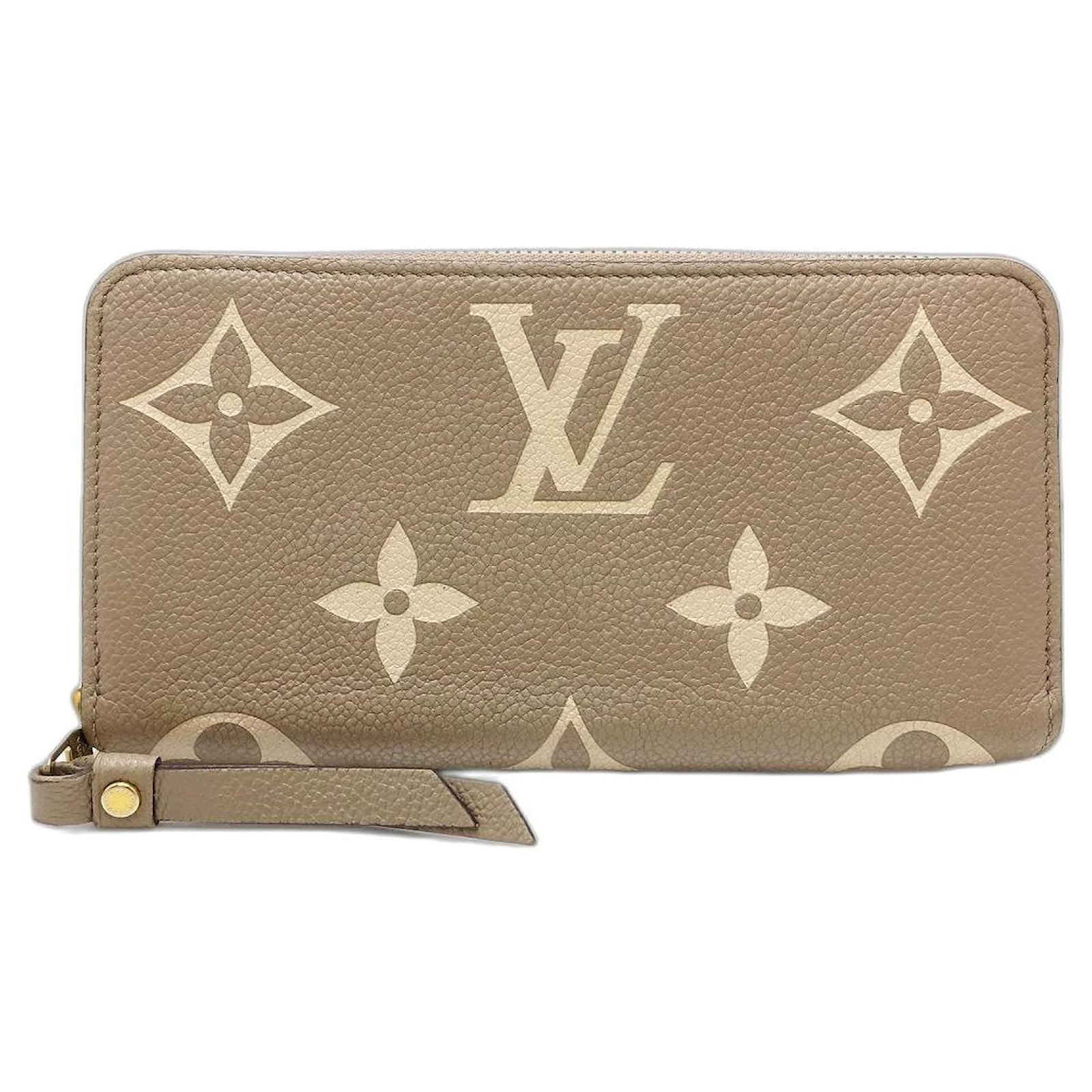 Louis Vuitton Zippy Wallet Monogram Leather Long Wallet Brown Beige  ref.2326601