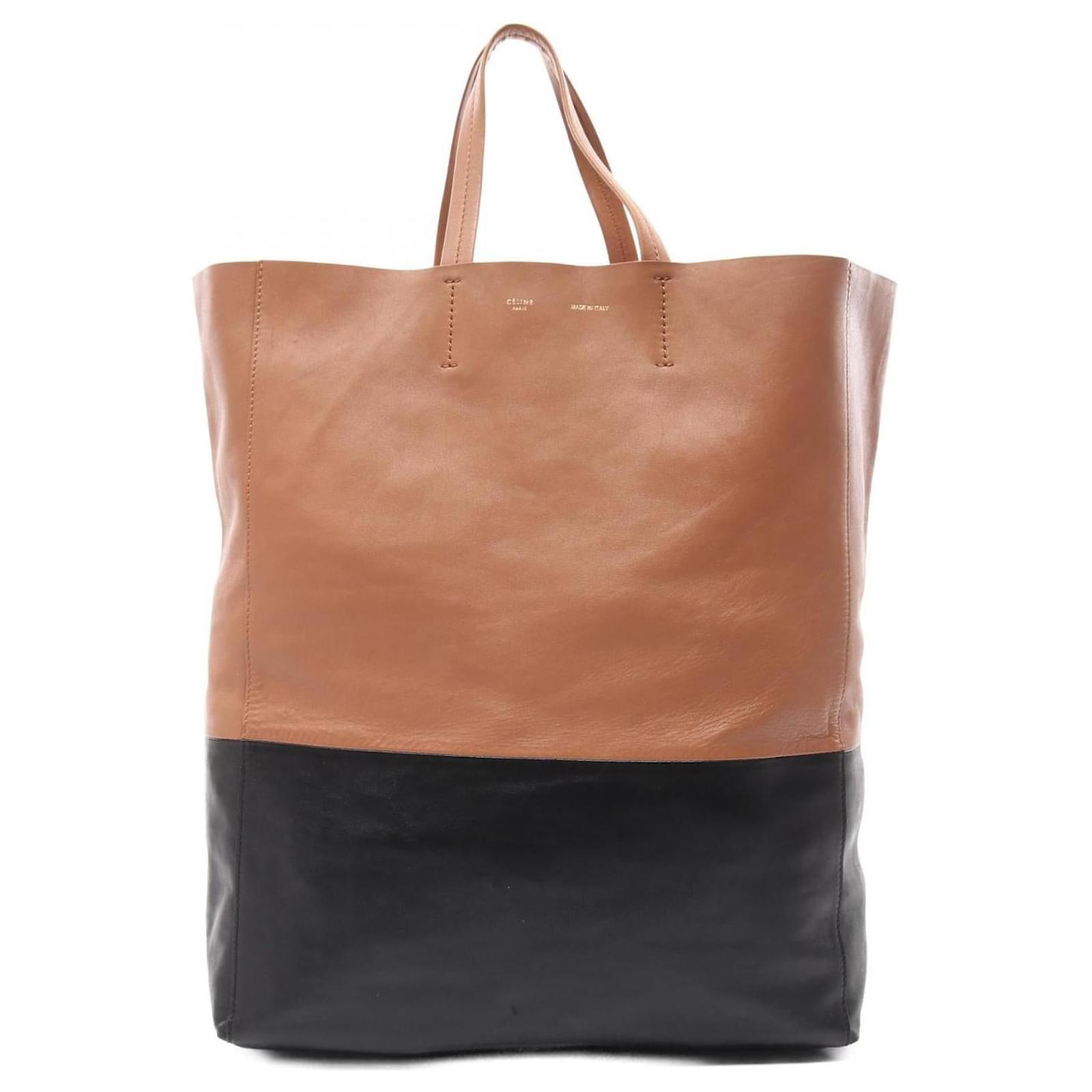 Céline Celine Horizontal Cabas Leather Tote Bag Brown  ref.2326447