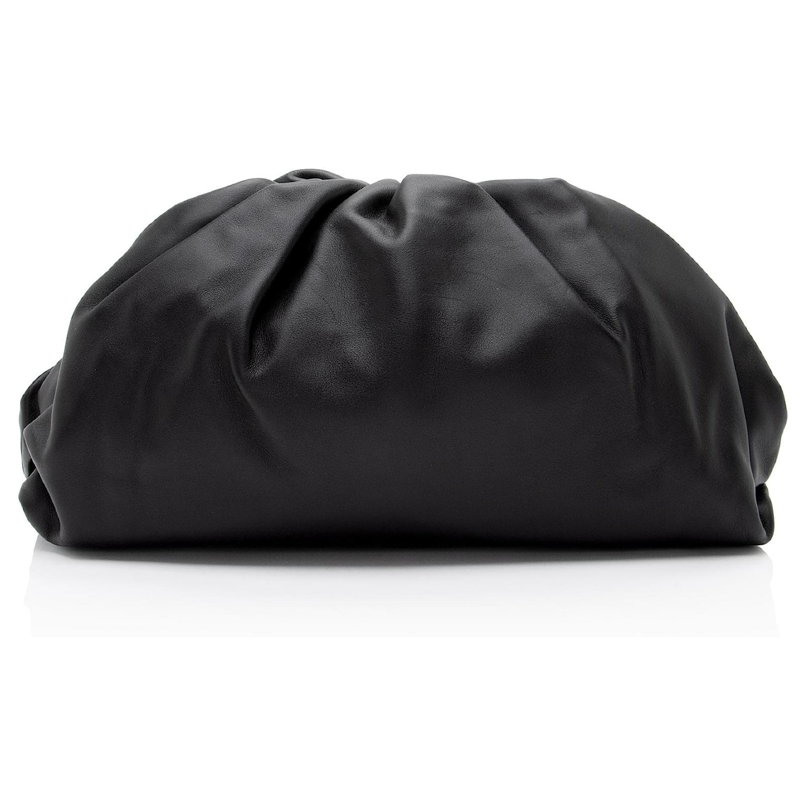 Bottega Veneta Calfskin The Pouch Clutch Black Leather Pony-style calfskin  ref.2326443