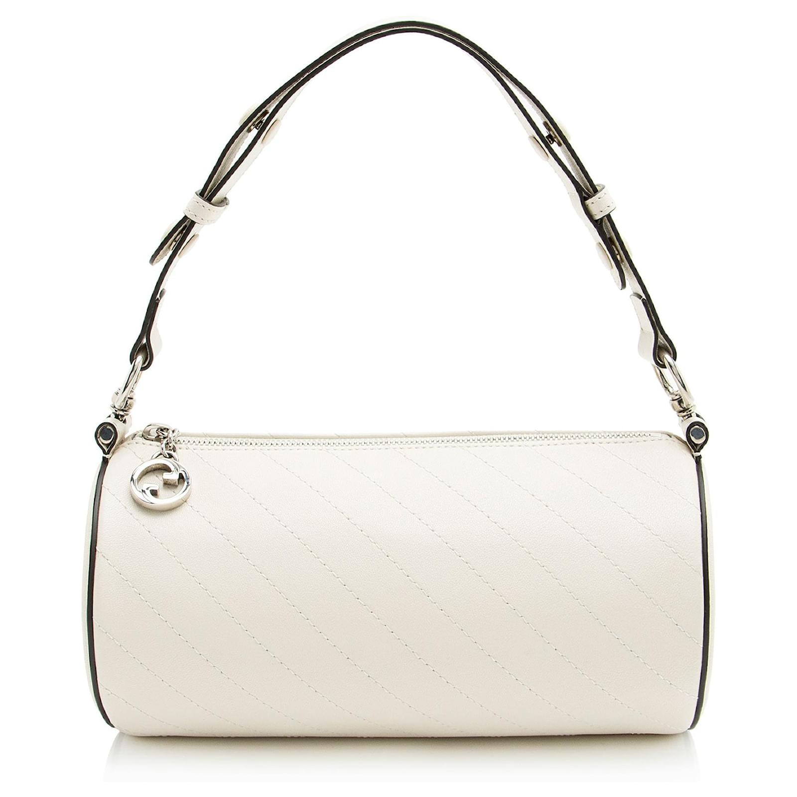 Gucci Leather Blondie Small Barrel Bag White  ref.2326362