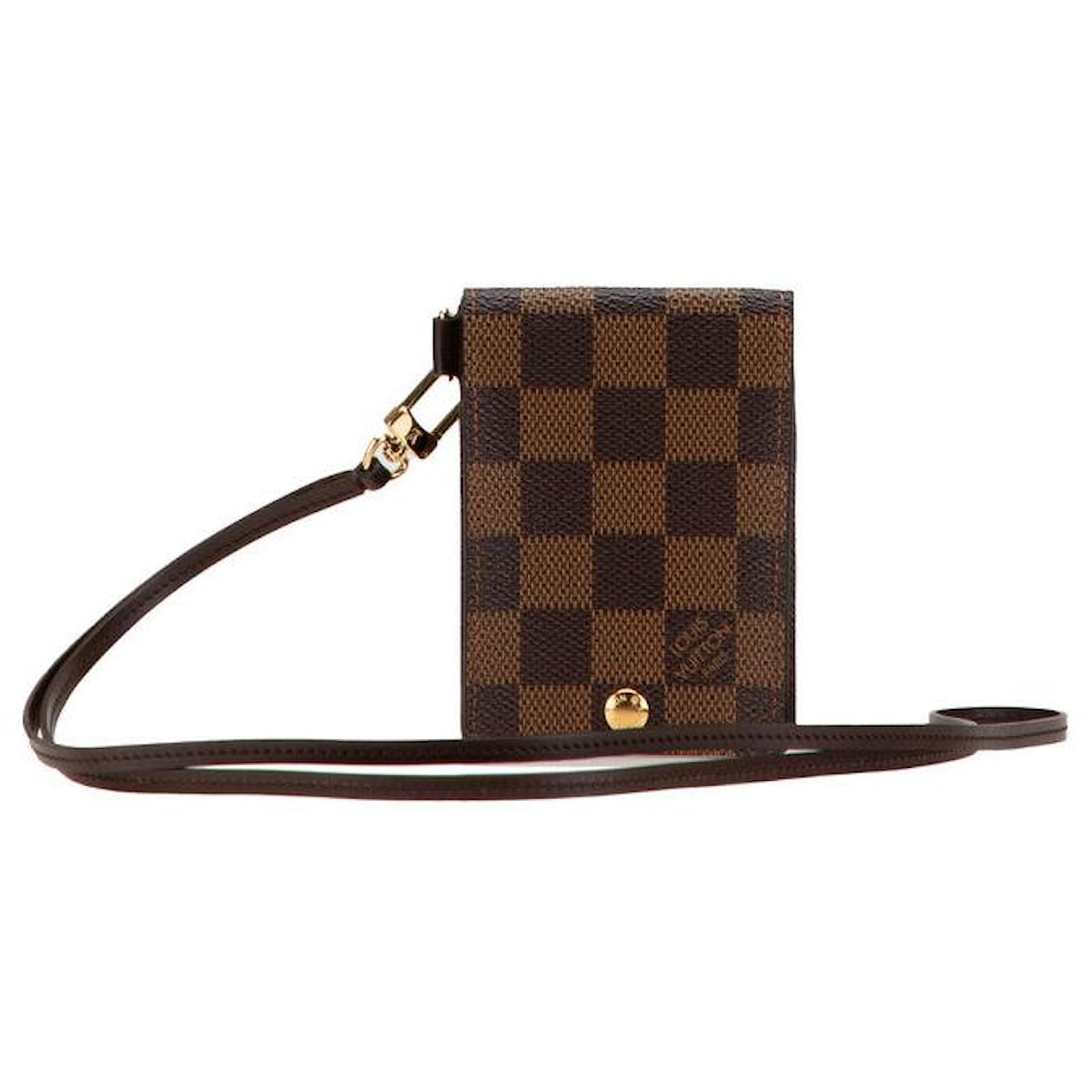 Louis Vuitton Portecarte ID Bandouliere PVC Card Case Brown Cloth  ref.2326344