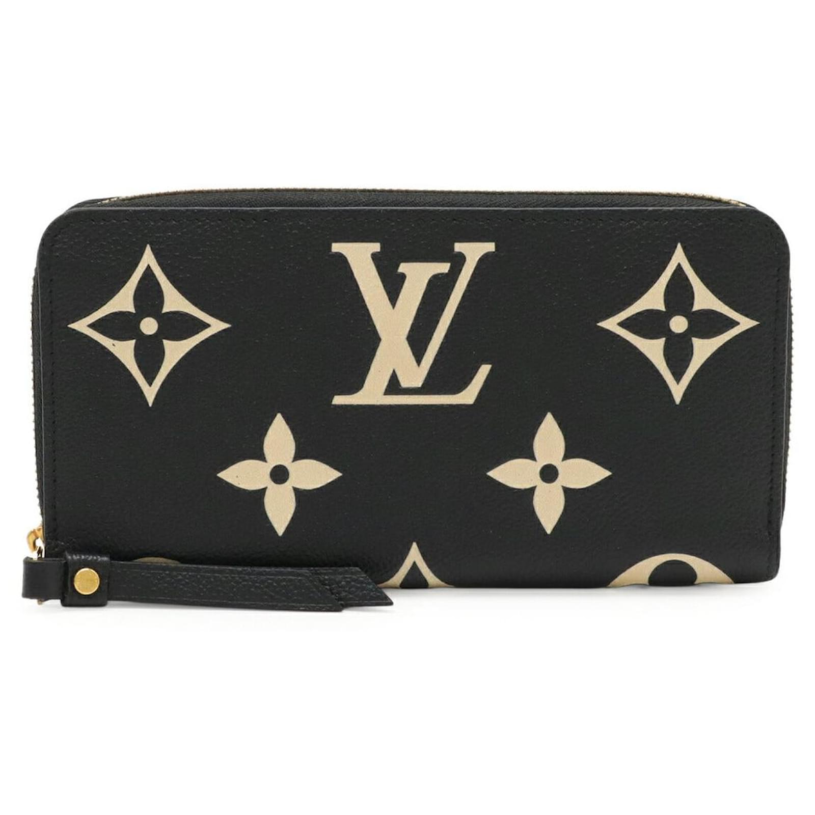 Louis Vuitton Zippy Wallet Monogram Empreinte Long Wallet Black Leather  ref.2326340