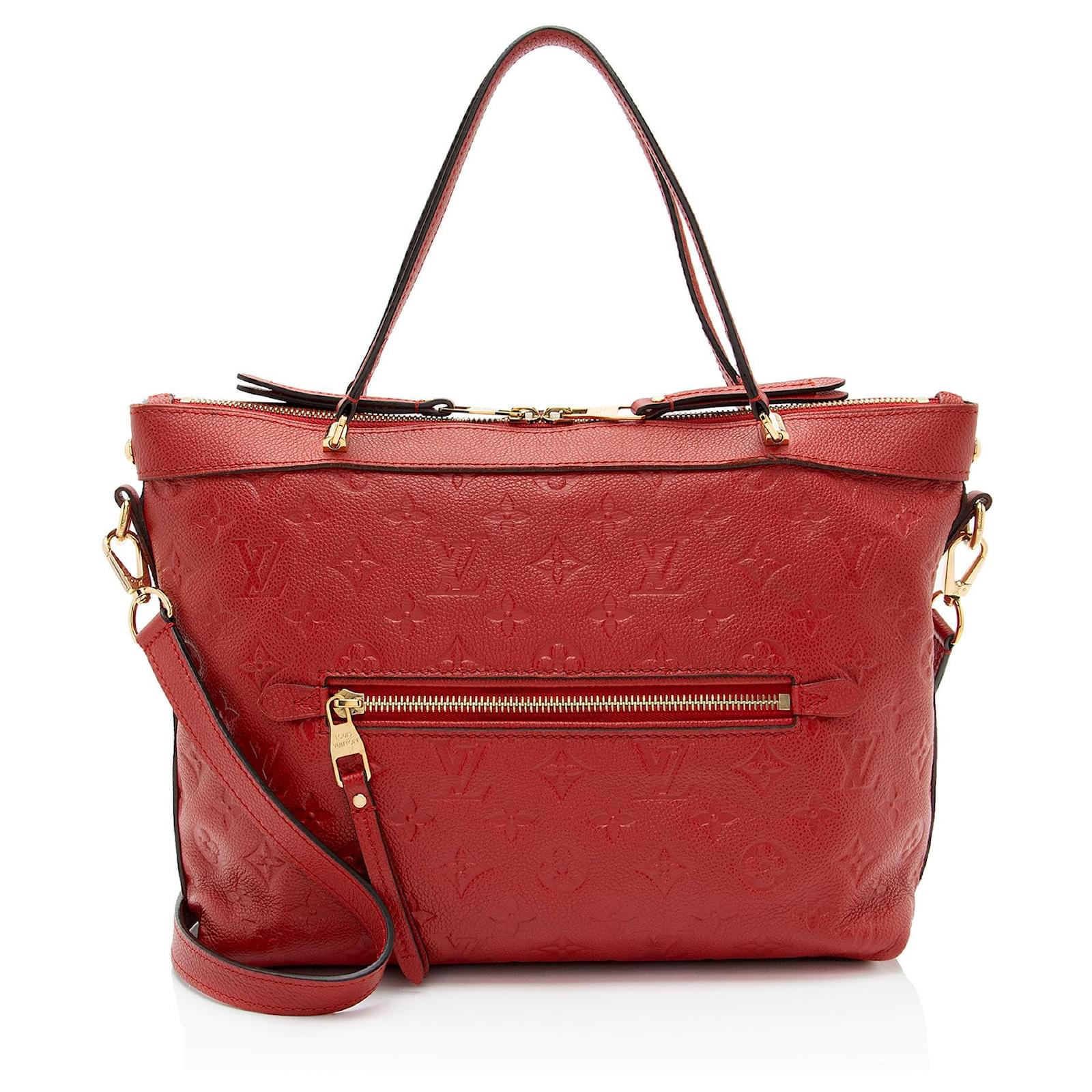 Louis Vuitton Monogram Empreinte Bastille PM Tote Red Leather  ref.2326293