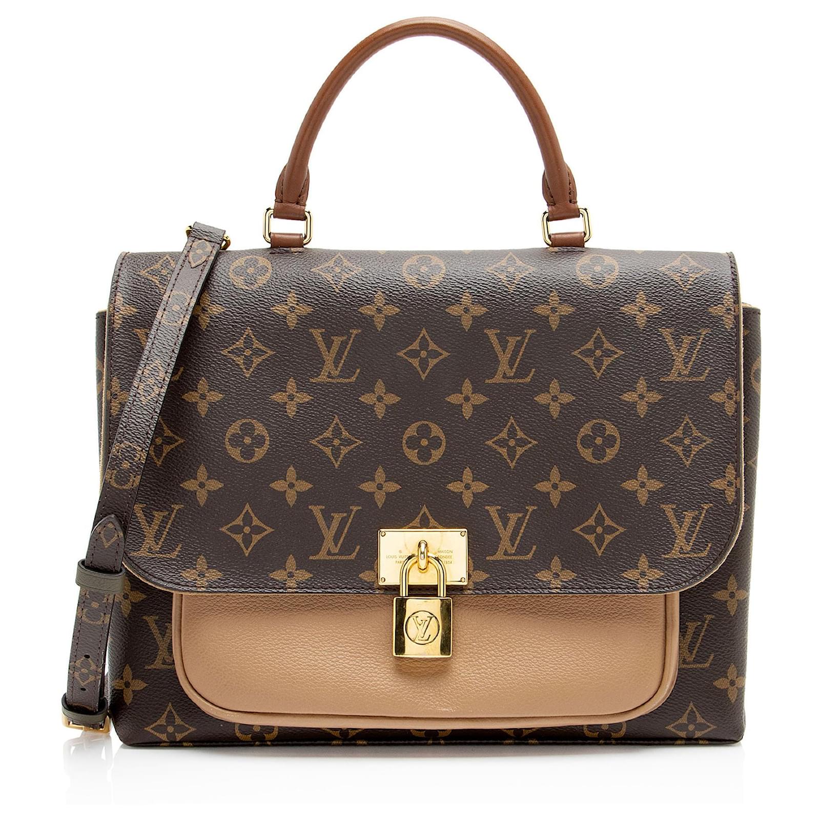 Louis Vuitton Monogram Canvas Marignan Messenger Brown Leather  ref.2326285
