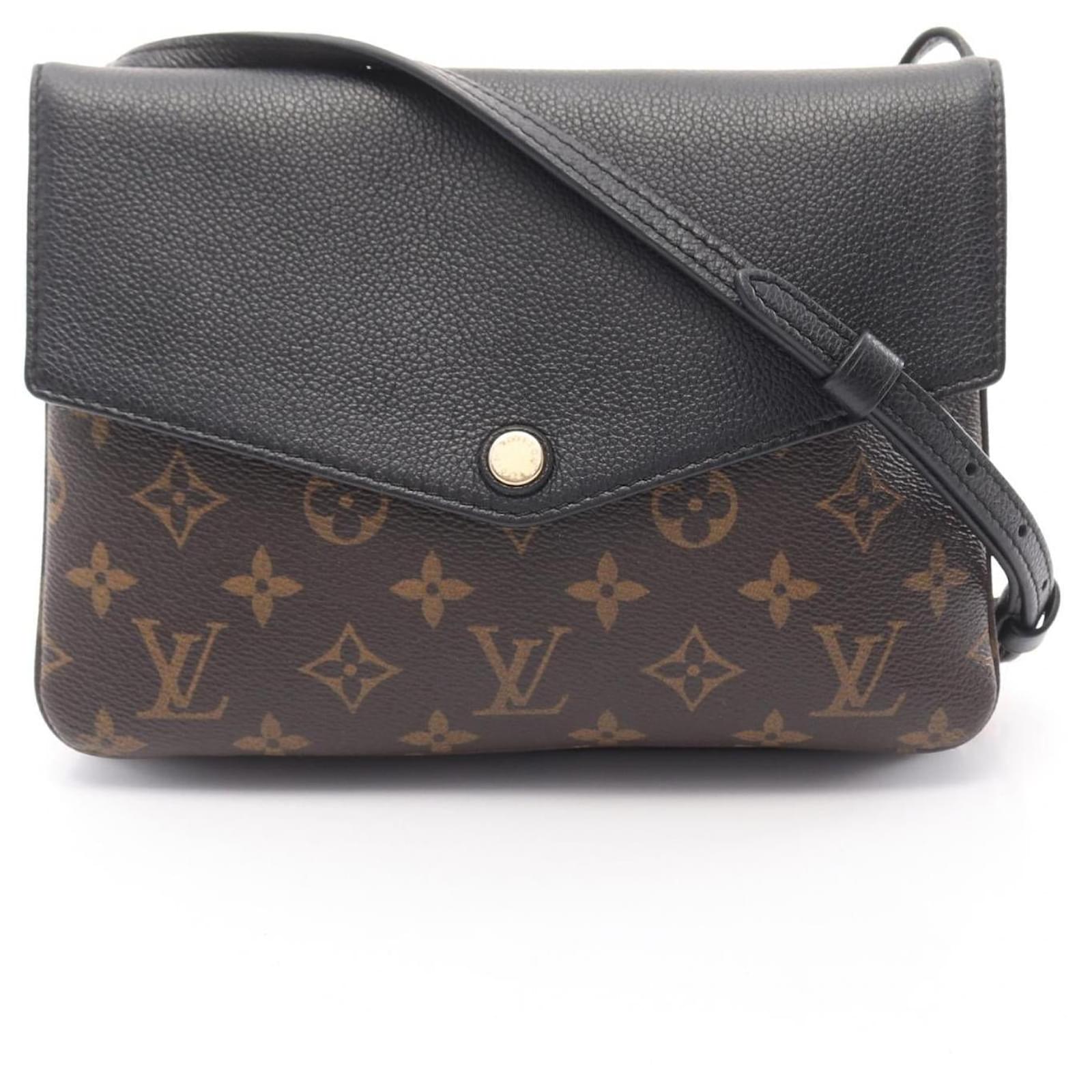 Louis Vuitton Twice Monogram Shoulder Bag Brown Cloth  ref.2326228