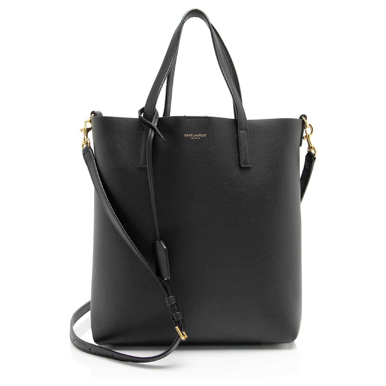 Saint Laurent Calfskin Toy Shopping Tote Black Leather Pony-style calfskin  ref.2326154