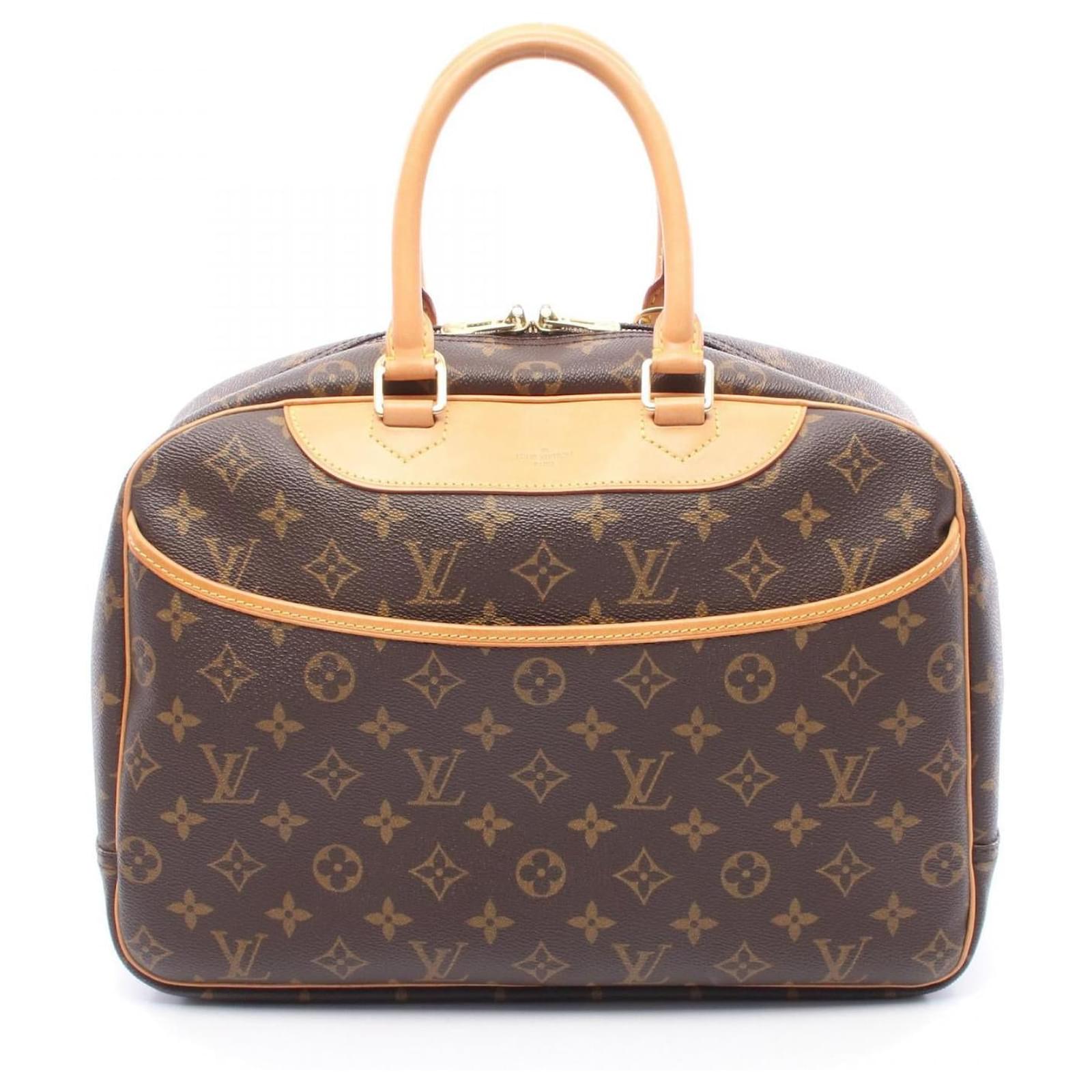 Louis Vuitton Deauville Monogram Handbag Brown Cloth  ref.2326087