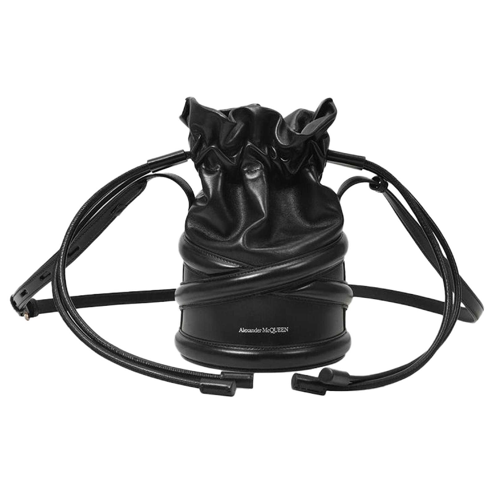 Alexander Mcqueen Soft Curve Bag in Black Leather Pony-style calfskin  ref.2326080