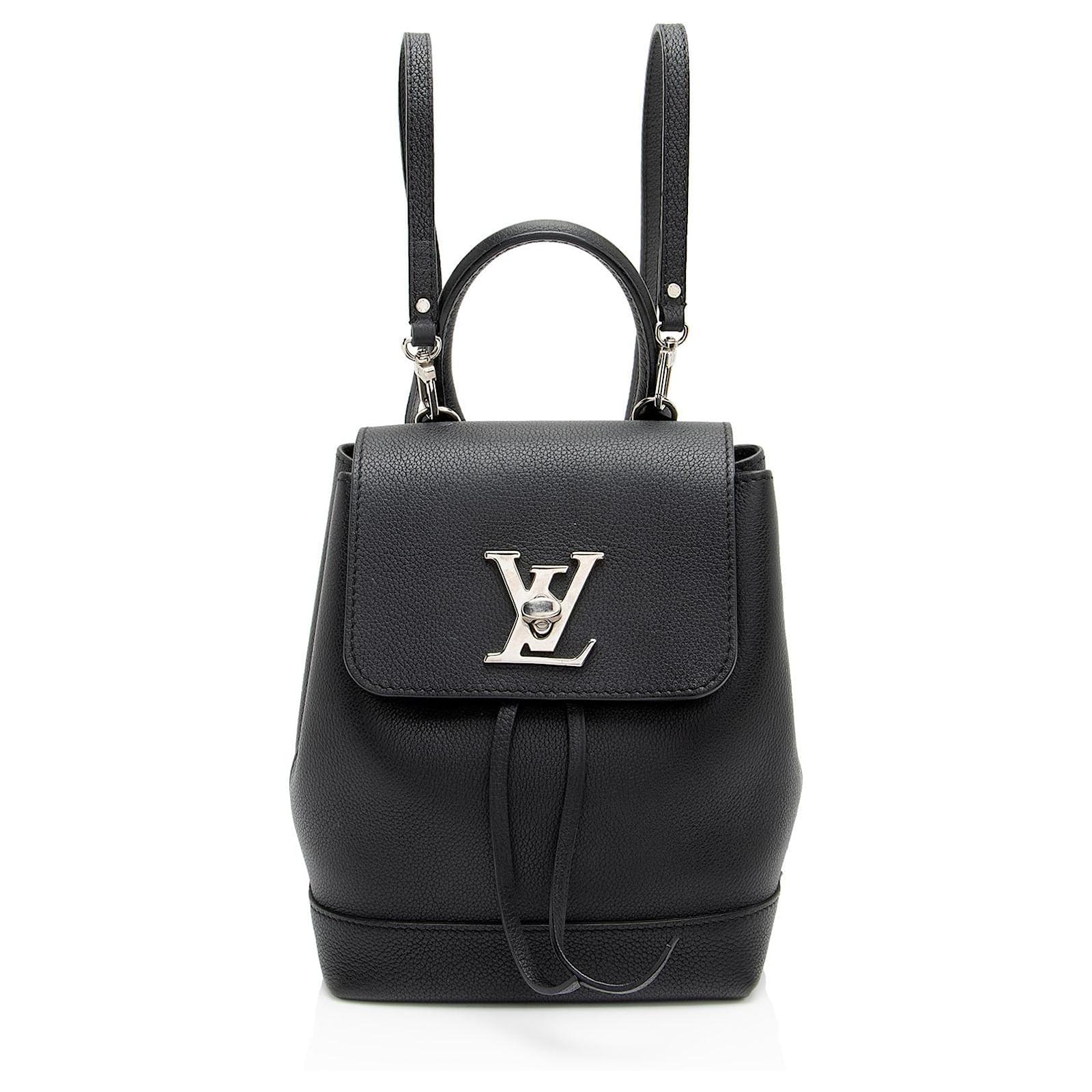 Louis Vuitton Calfskin Lockme Mini Backpack Black Leather Pony-style calfskin  ref.2326026