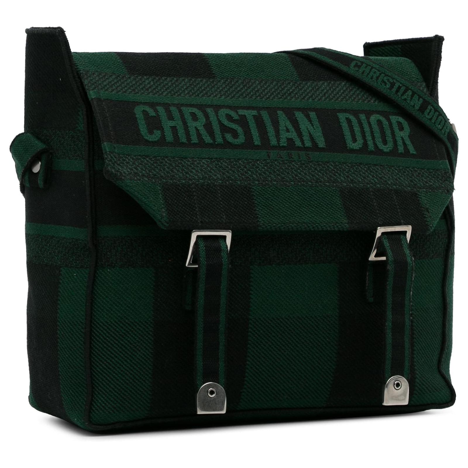 Dior Diorcamp Messenger Bag Green Leather  ref.2325985