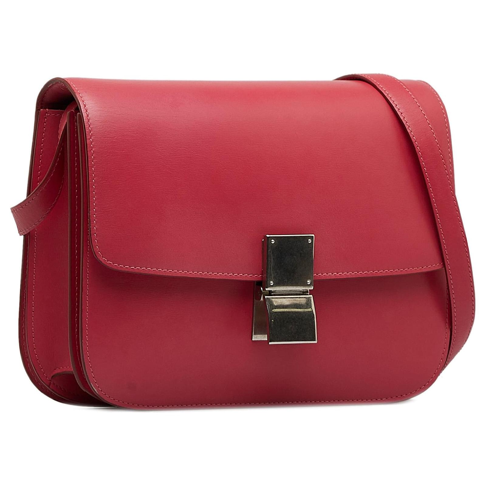 Céline Celine Medium Calfskin Classic Box Pink Leather Pony-style calfskin  ref.2325984