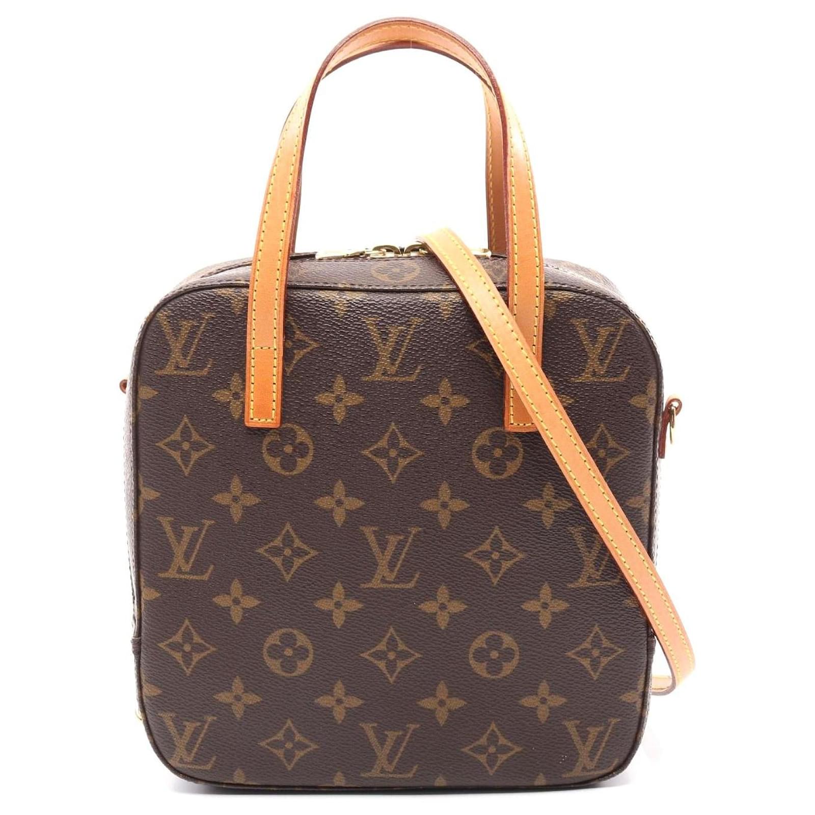 Louis Vuitton Monogram Spontini Handbag Brown Cloth  ref.2325974