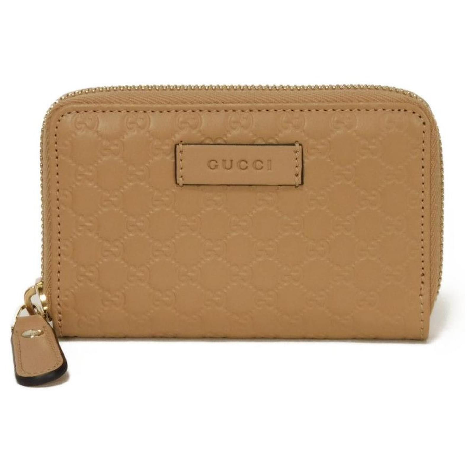 Gucci GUCCISSIMA Leather Coin Case Brown Beige  ref.2325929