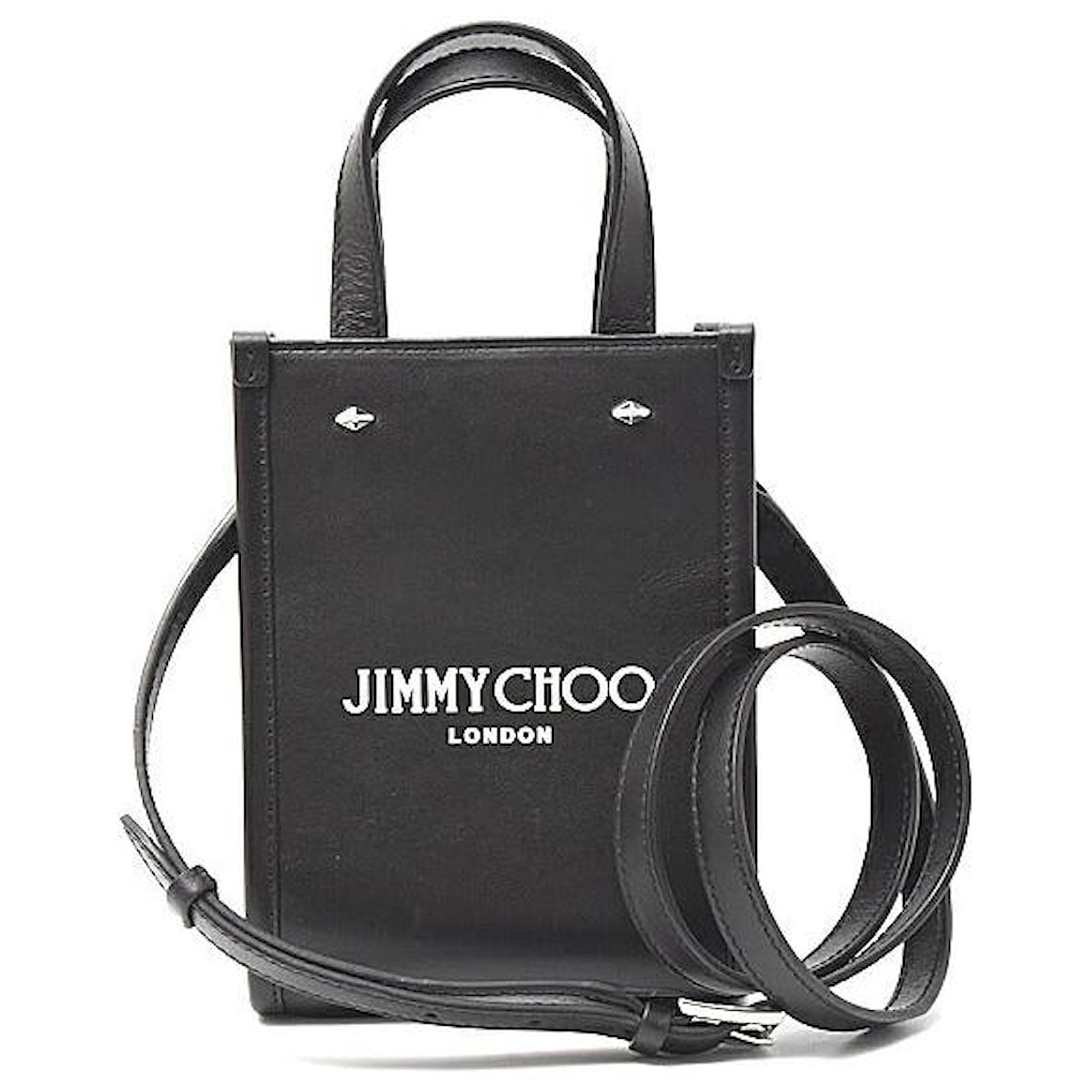 Jimmy Choo MINI N/S TOTE Leather 2way Tote Bag Black  ref.2325922