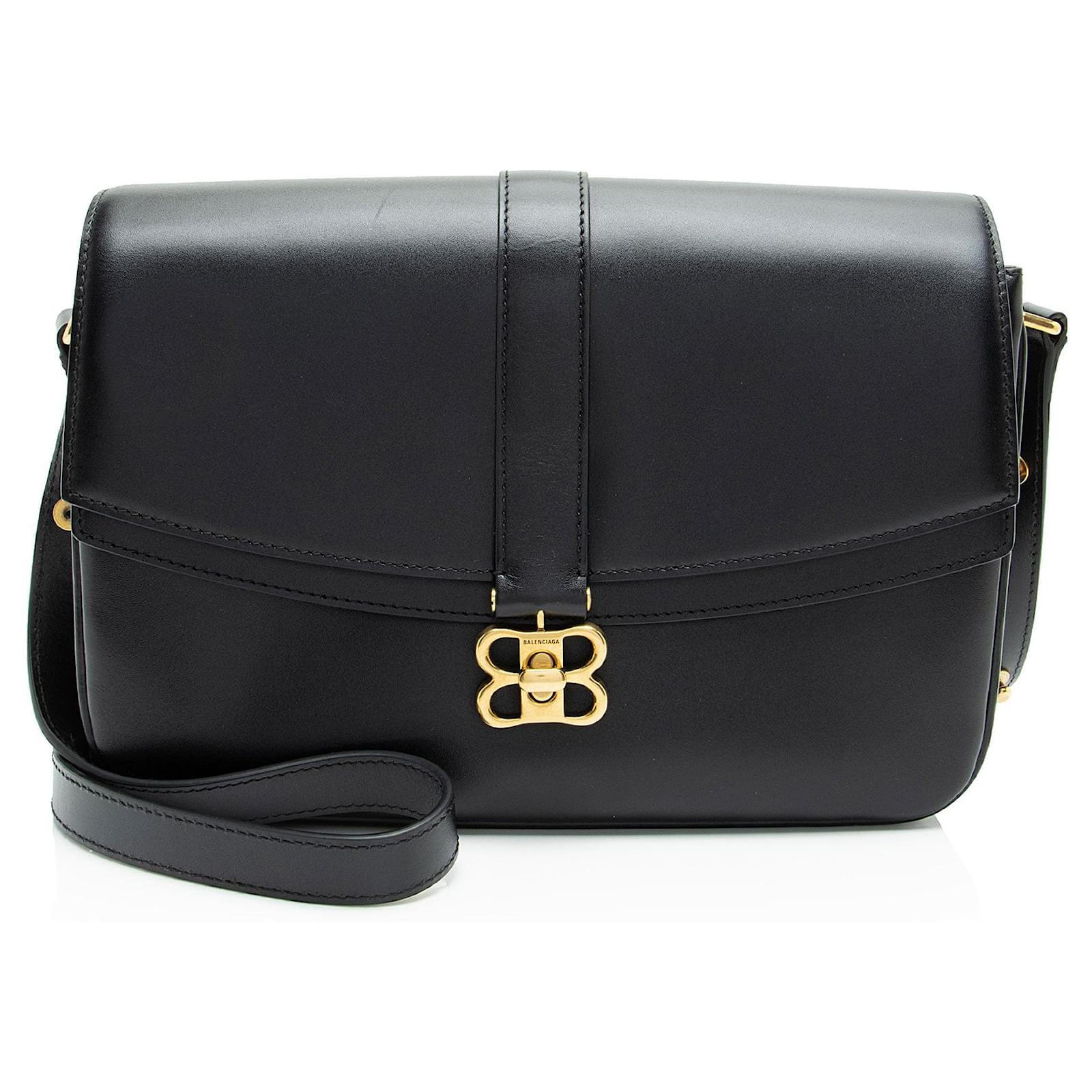 Balenciaga Leather Lady Medium Flap Bag Black  ref.2325859