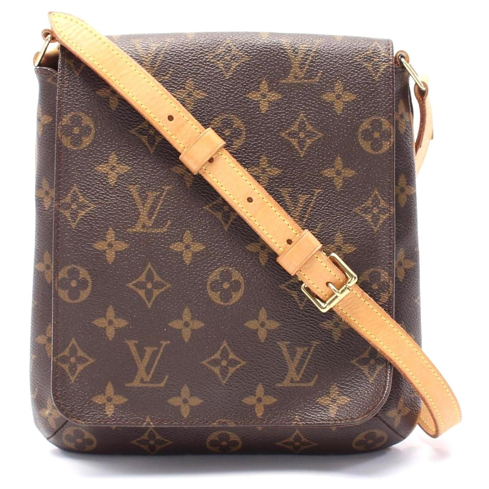 Louis Vuitton Musette Salsa Short Strap Shoulder Bag Brown Cloth  ref.2325851