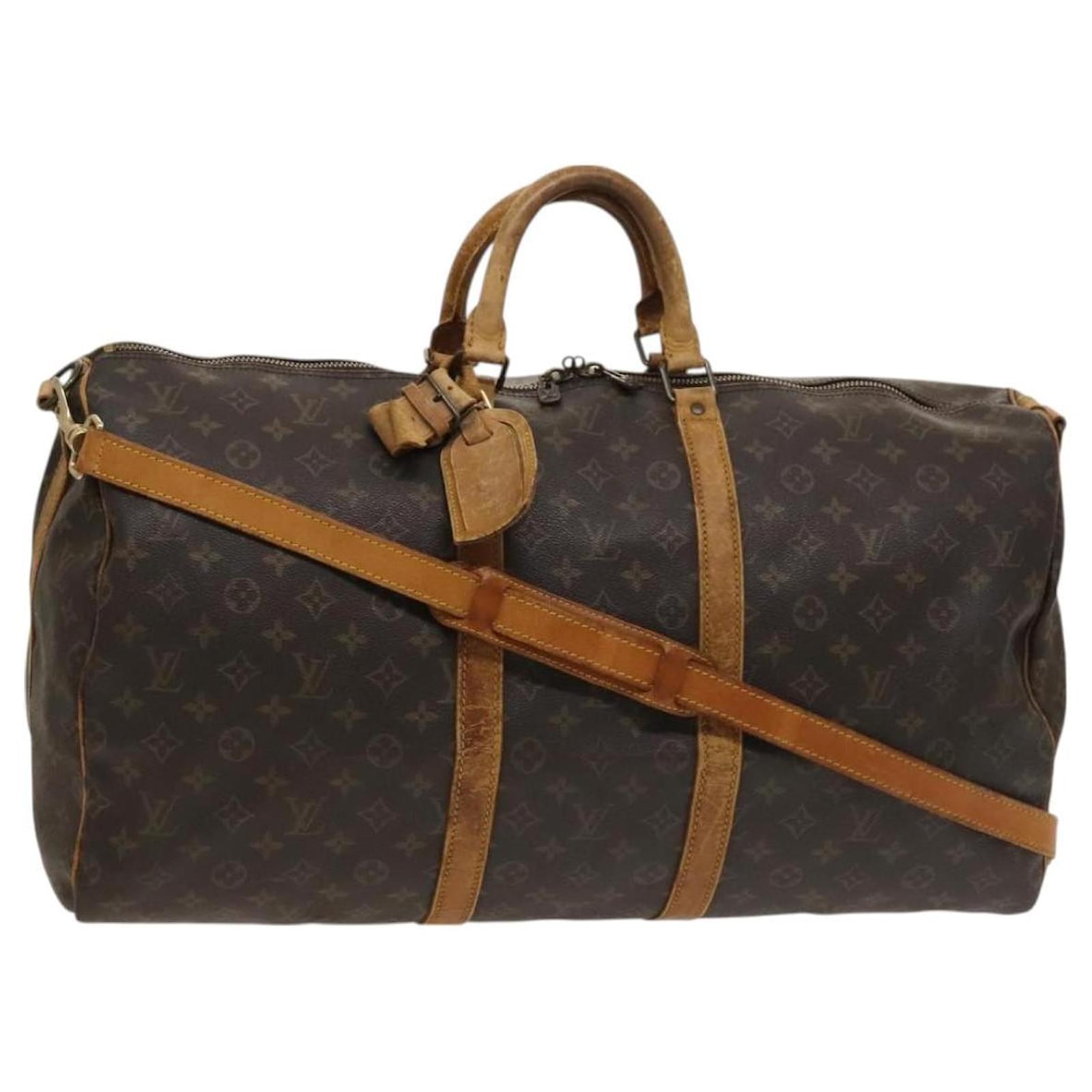 LOUIS VUITTON Monogram Keepall Bandouliere 55 Boston Bag M41414 LV Auth bs26511 Cloth  ref.2325499