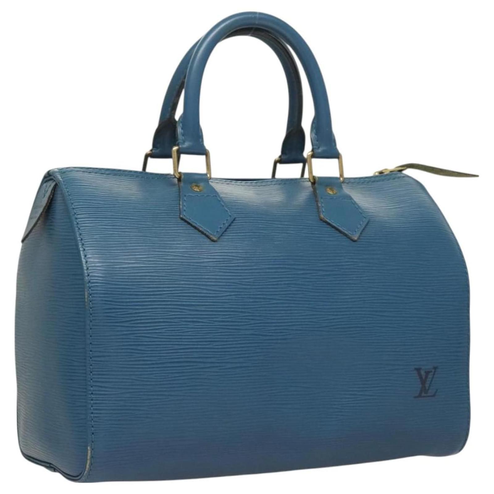 LOUIS VUITTON Epi Speedy 25 Hand Bag Toledo Blue M43015 LV Auth 128096 Leather  ref.2325470