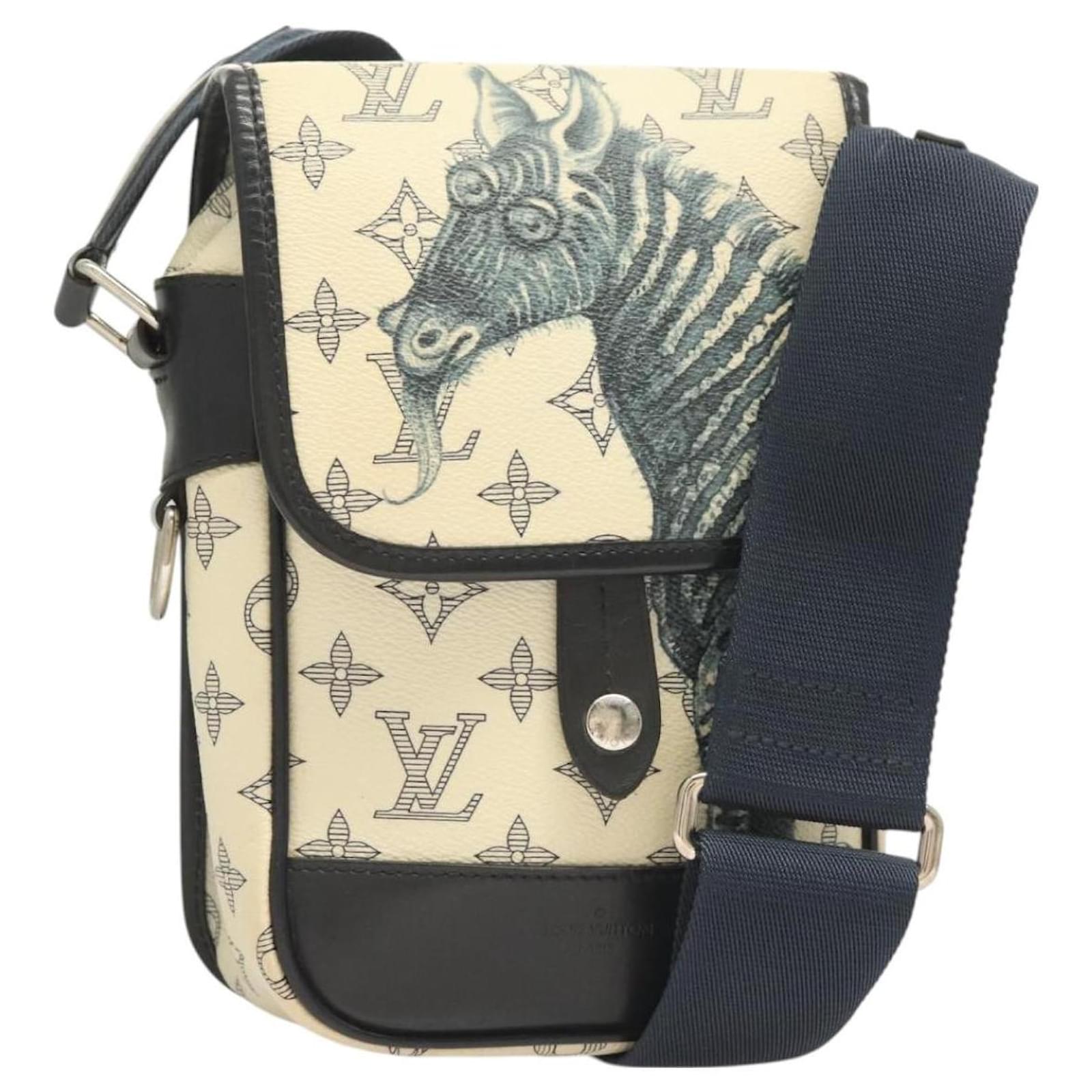 LOUIS VUITTON Monogram Savanna Messenger BB Shoulder Bag Navy M54247 Auth 127639 Navy blue Cloth  ref.2325420