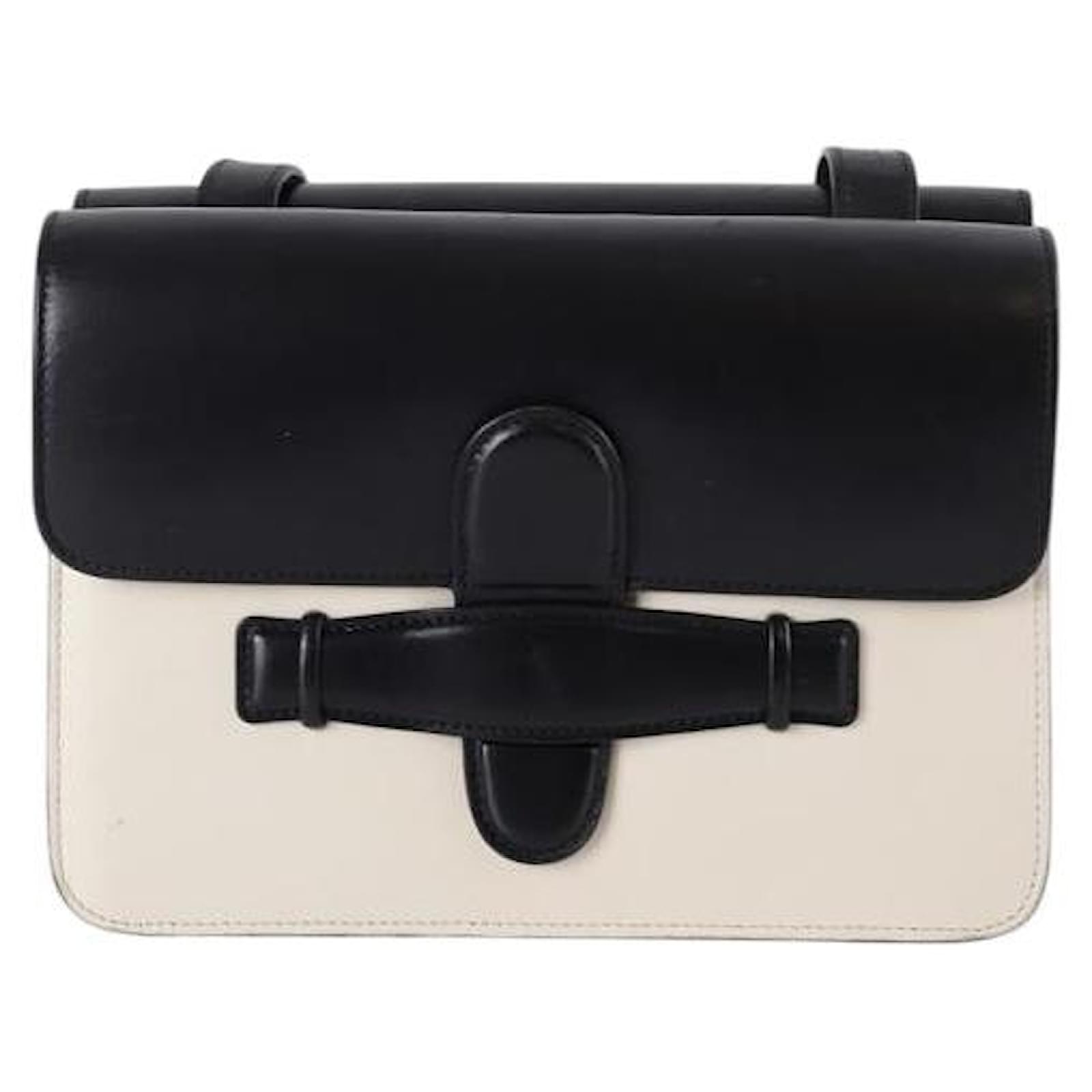 Céline Symmetrical leather shoulder bag White  ref.1842715