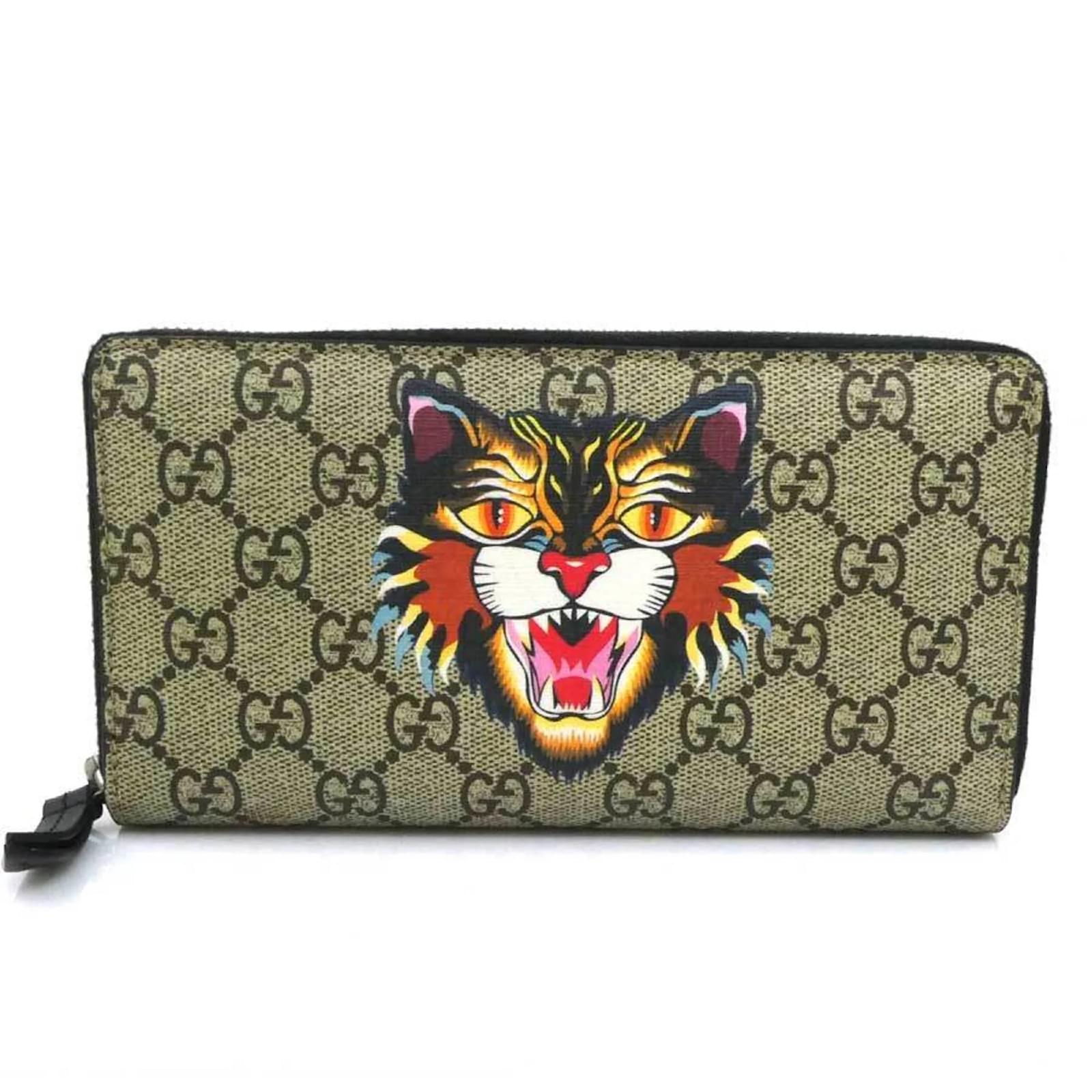 Gucci GG Supreme Long Wallet Brown Multiple colors Cloth  ref.2325321