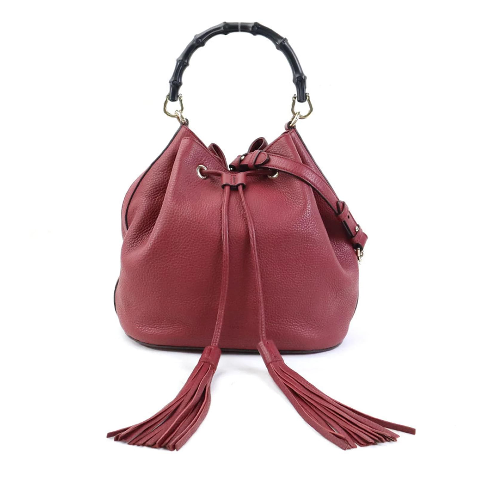 Gucci Burgundy Leather Handbag Dark red  ref.2325311