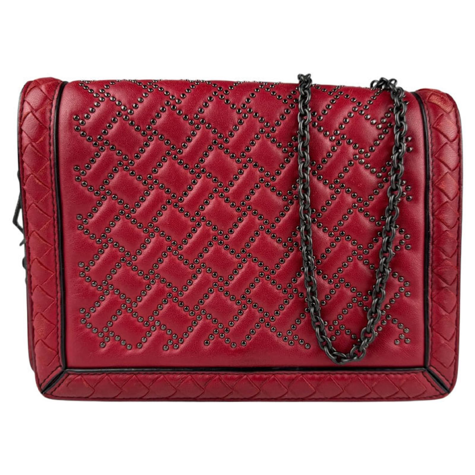 Bottega Veneta Red Leather Shoulder Bag  ref.2325304