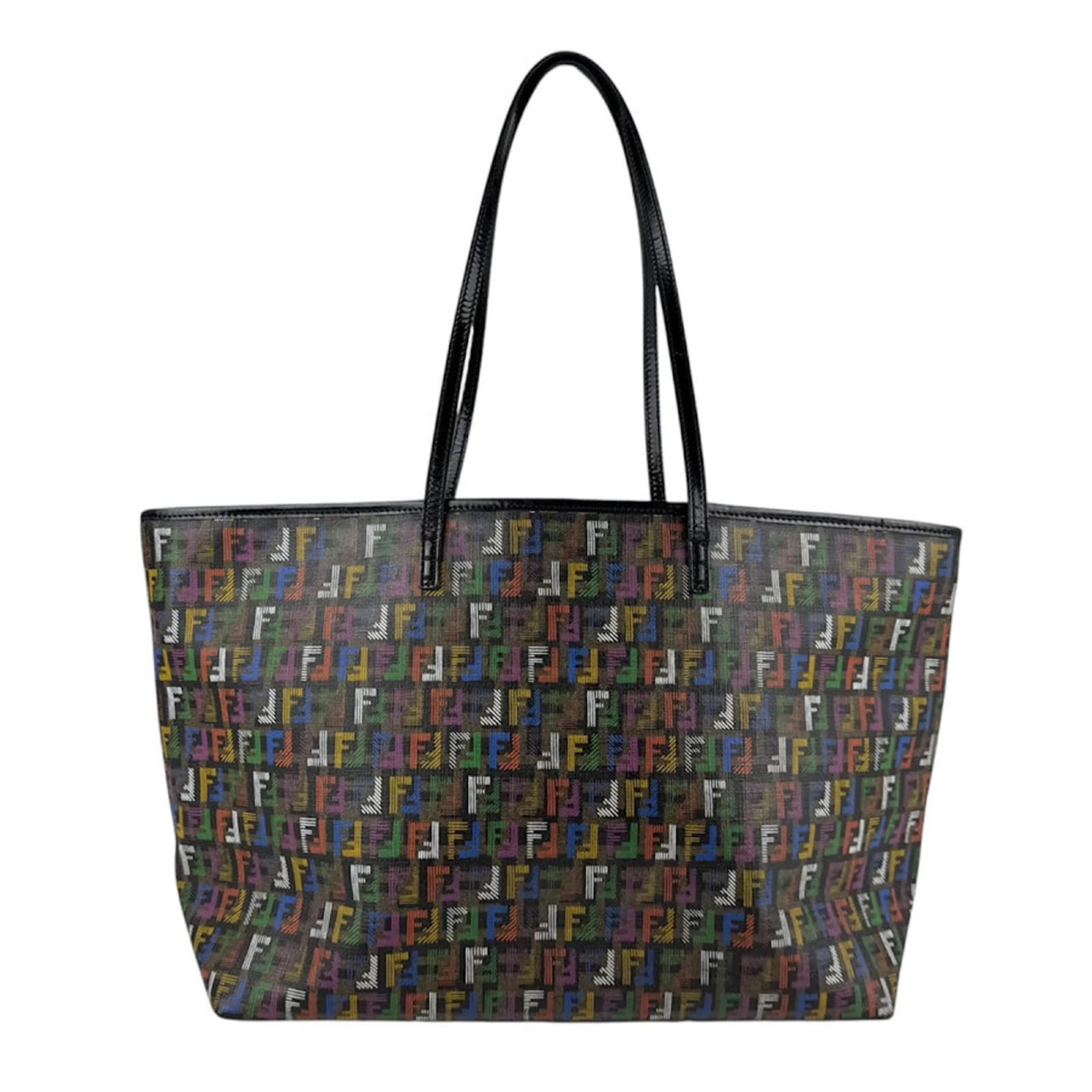 Fendi Zucchino Shoulder Bag Multiple colors Navy blue  ref.2325249
