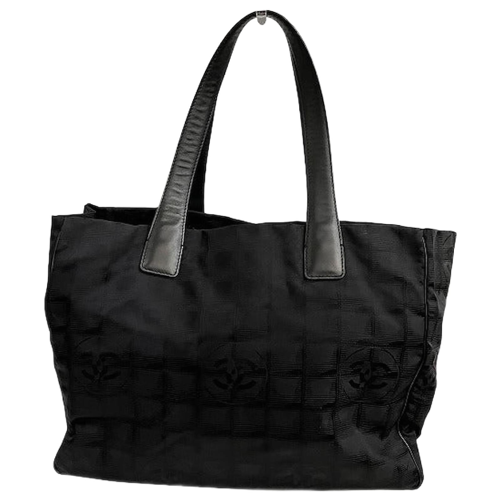 Chanel New Travel Line Canvas Tote Bag Grey Cloth  ref.2323174