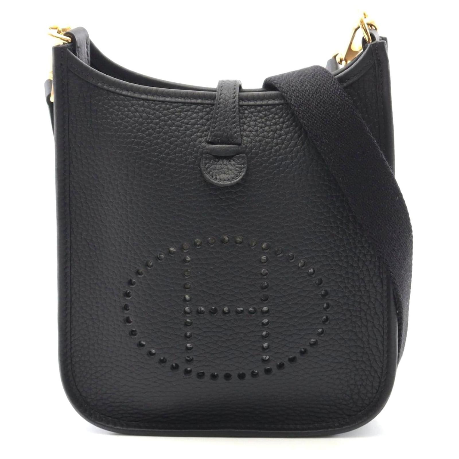 Hermès Hermes Evelyne TPM Shoulder Bag Black Leather Pony-style calfskin  ref.2323163