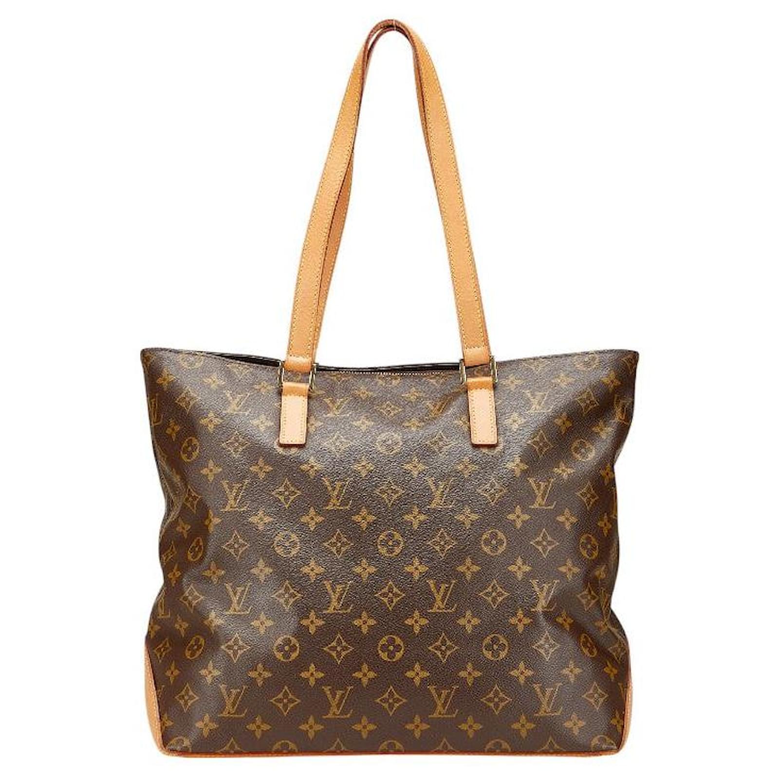 Louis Vuitton Cabas Mezzo Monogram Shoulder Bag Metallic Bronze Cloth  ref.2323161