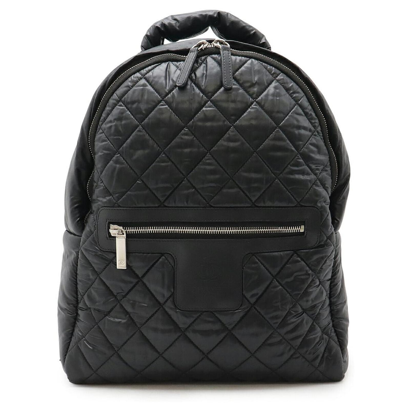 Chanel Coco Cocoon Nylon Leather Backpack Black  ref.2323147