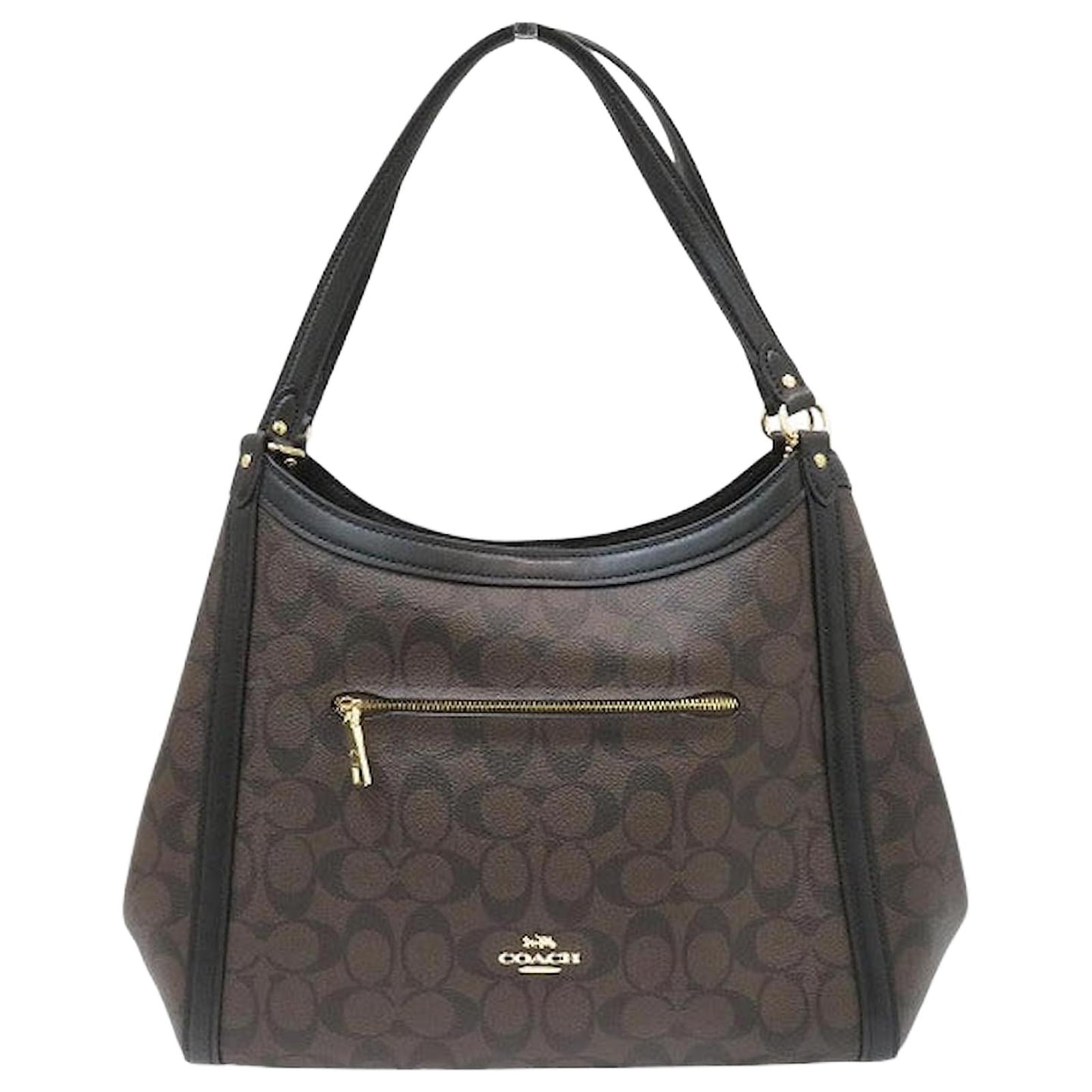 Coach Christie Signature 2way bag Brown Cloth  ref.2323119
