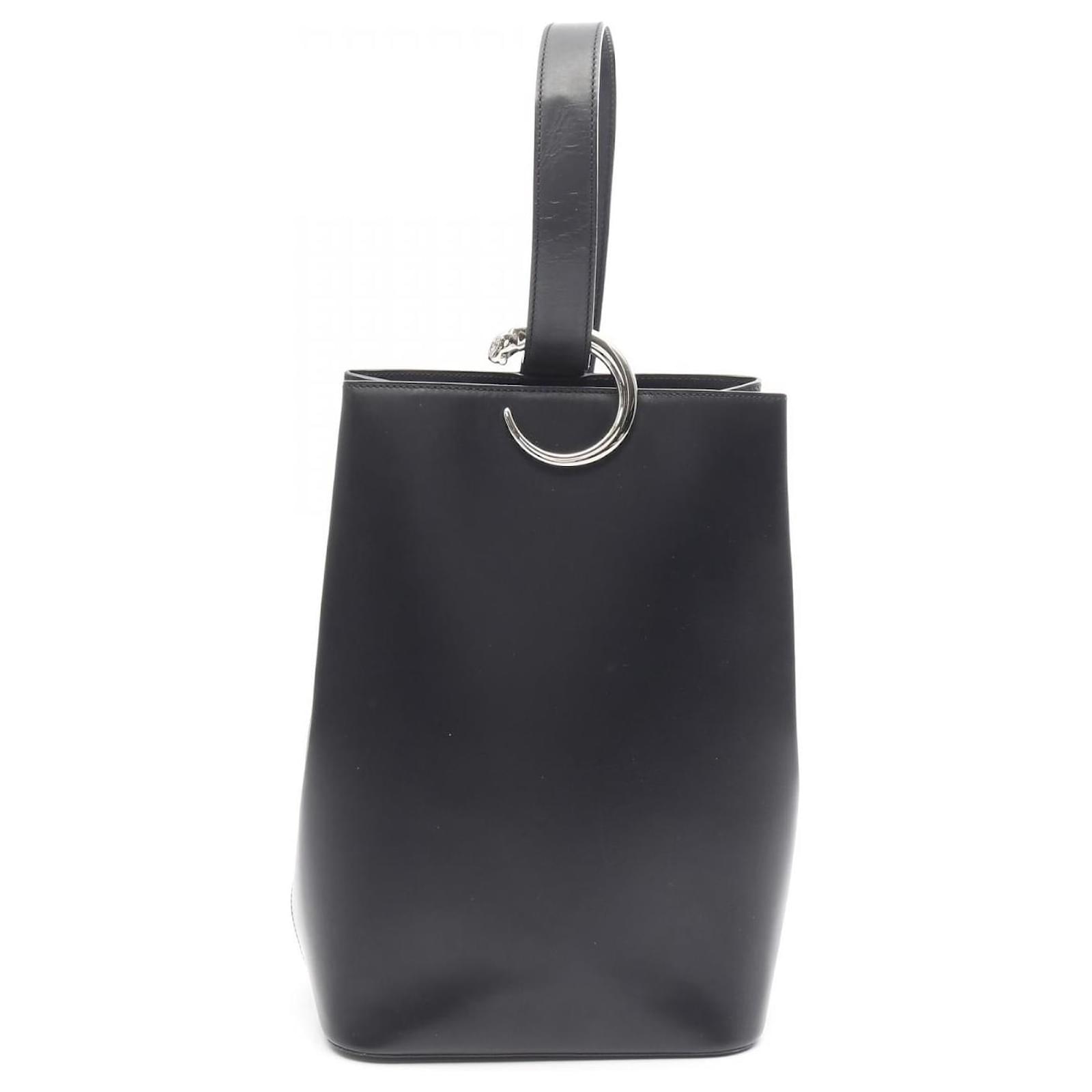 Cartier Panthere Leather Shoulder Bag Black  ref.2323095