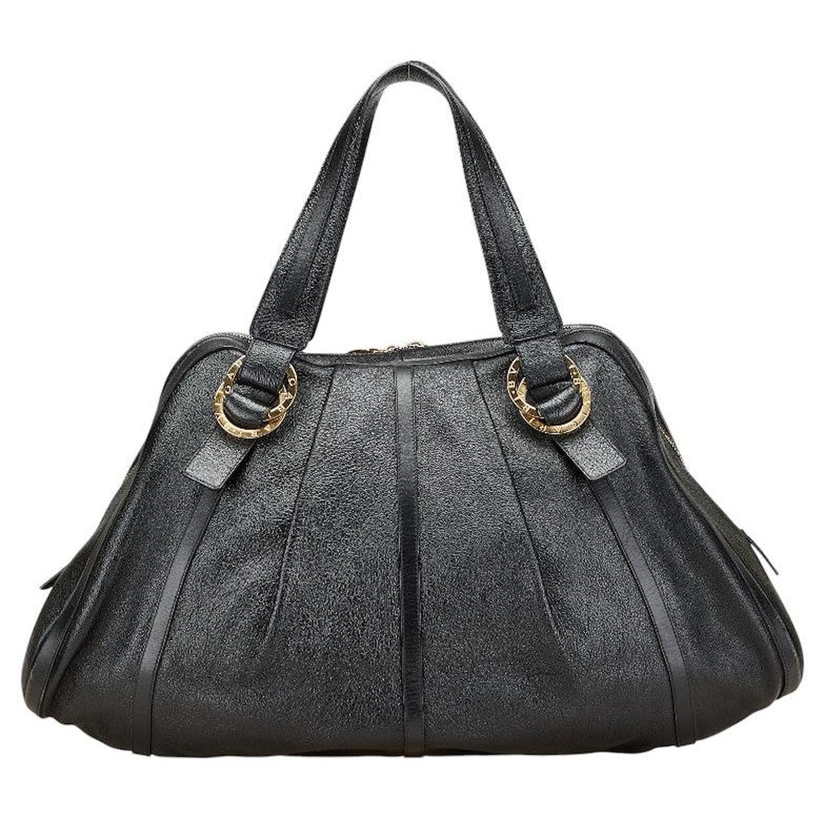 Bulgari BVLGARI Handbag Leather Tote Bag Black  ref.2323030