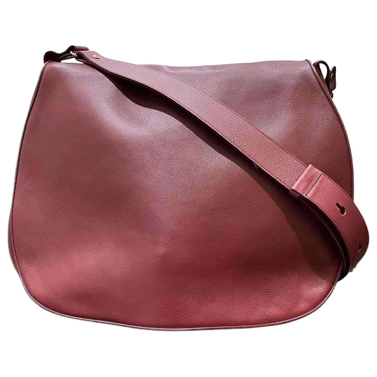 Cartier Must Line Calfskin Shoulder Bag Dark red Leather  ref.2322706