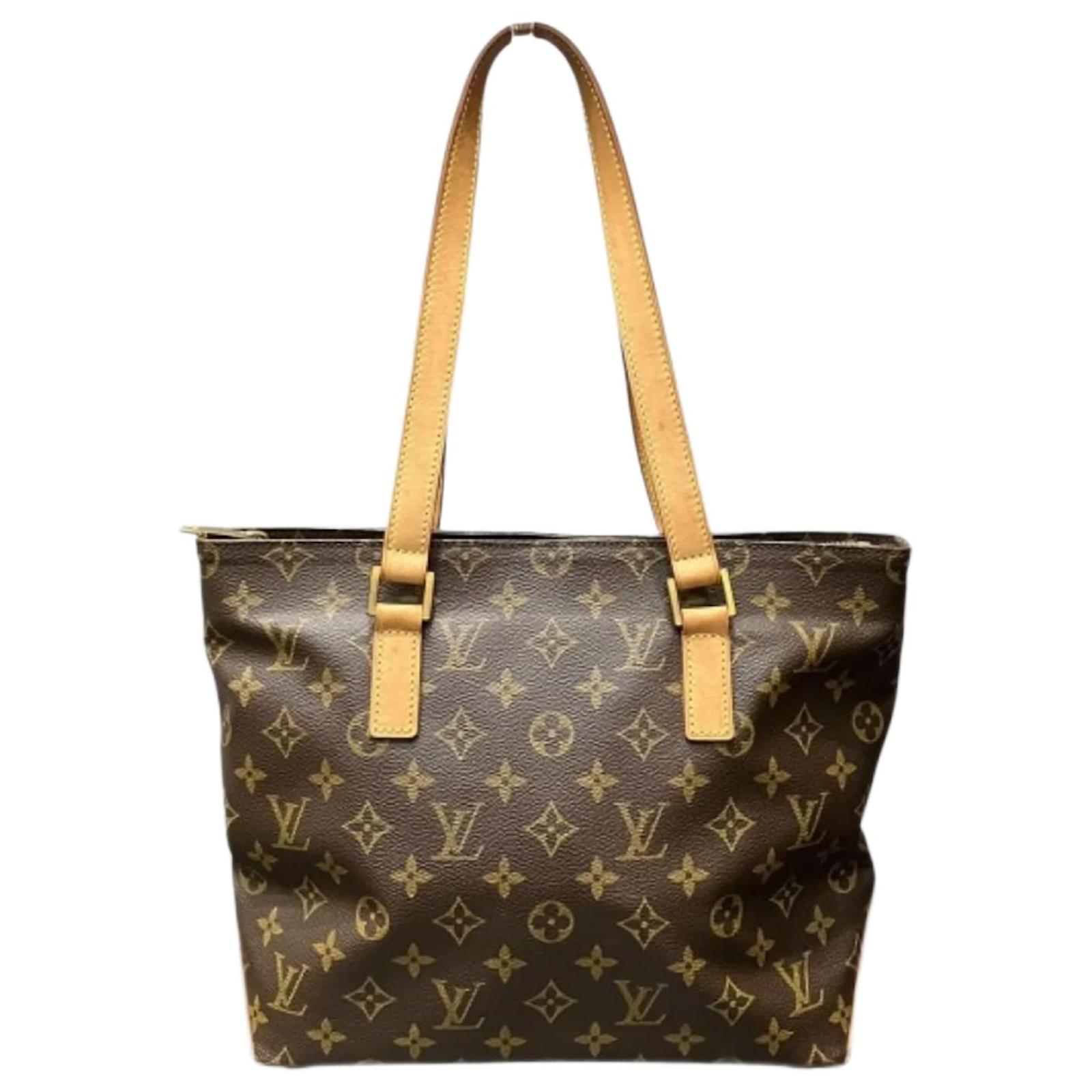 Louis Vuitton Monogram Cabas Piano Handbag Brown Patent leather  ref.2322659