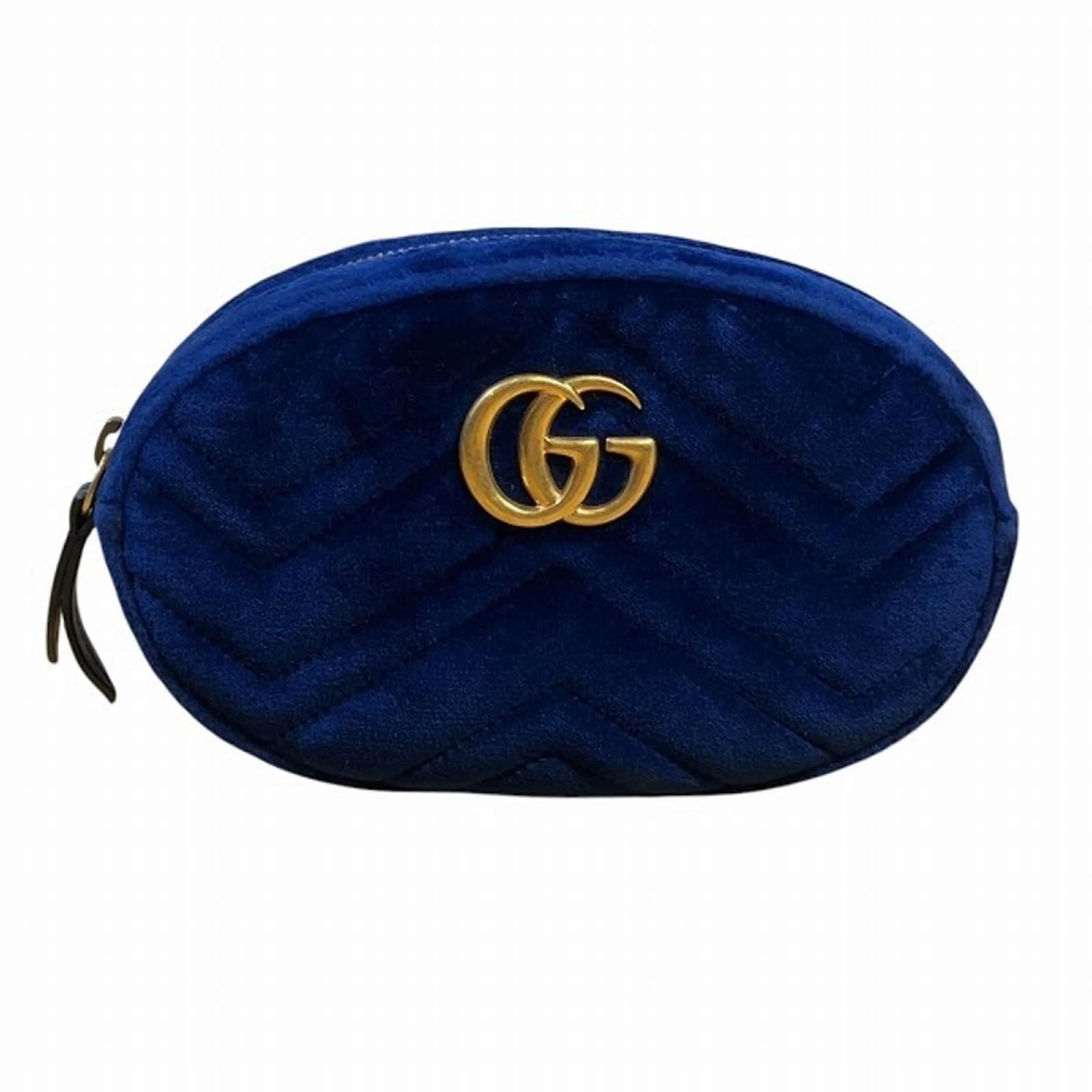 Gucci GG Marmont Blue Leather Fanny Pack  ref.2322645