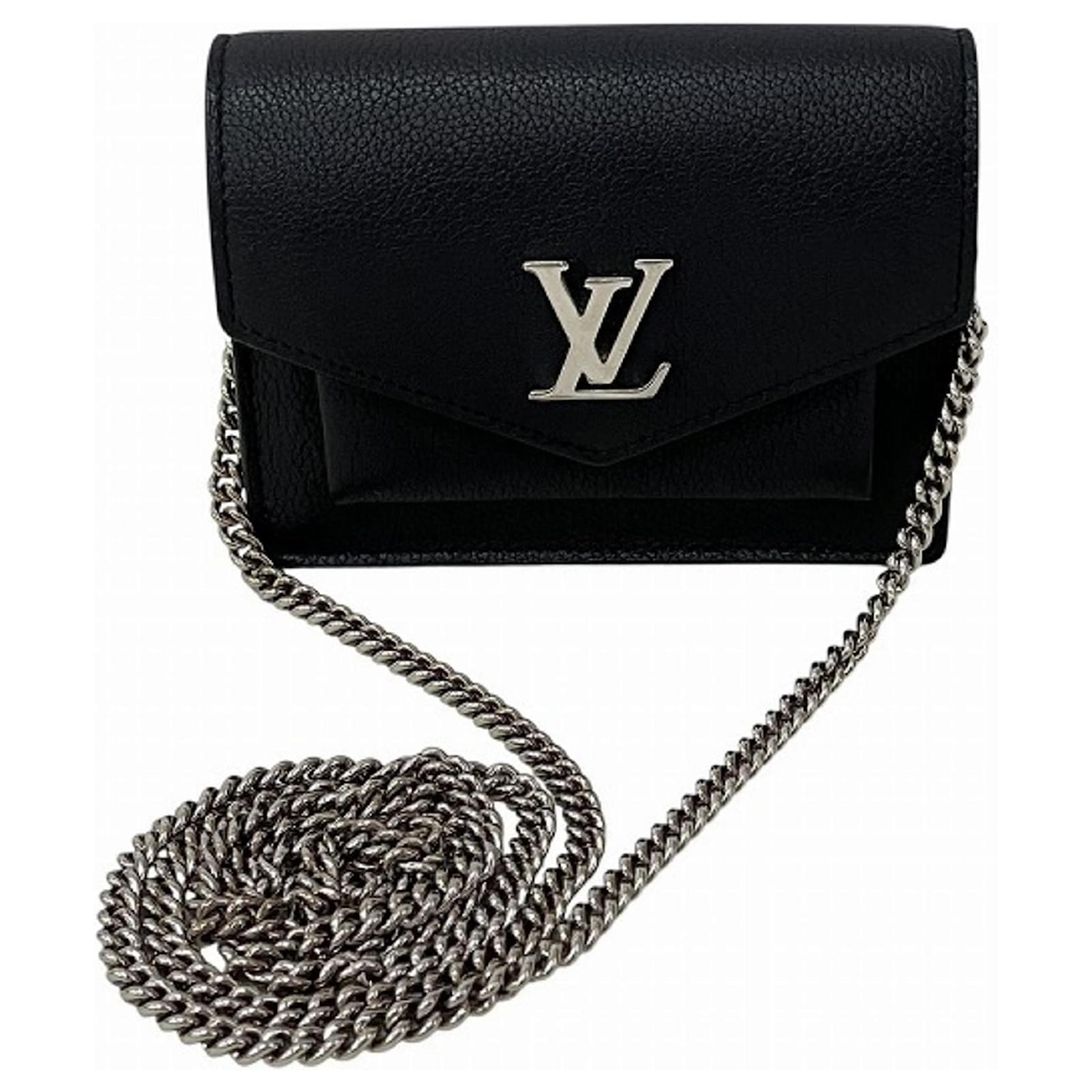 Louis Vuitton Lock Me Pochette My Mini M69183 Shoulder Bag Black Leather  ref.2322639