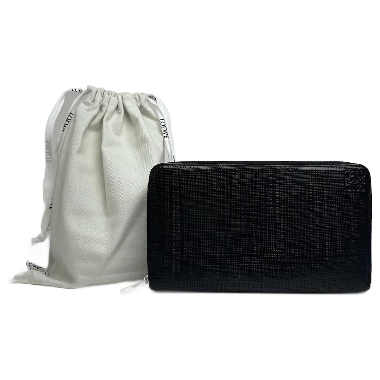 Vintage Loewe Madrid Anagram wallet black Leather  ref.2322585