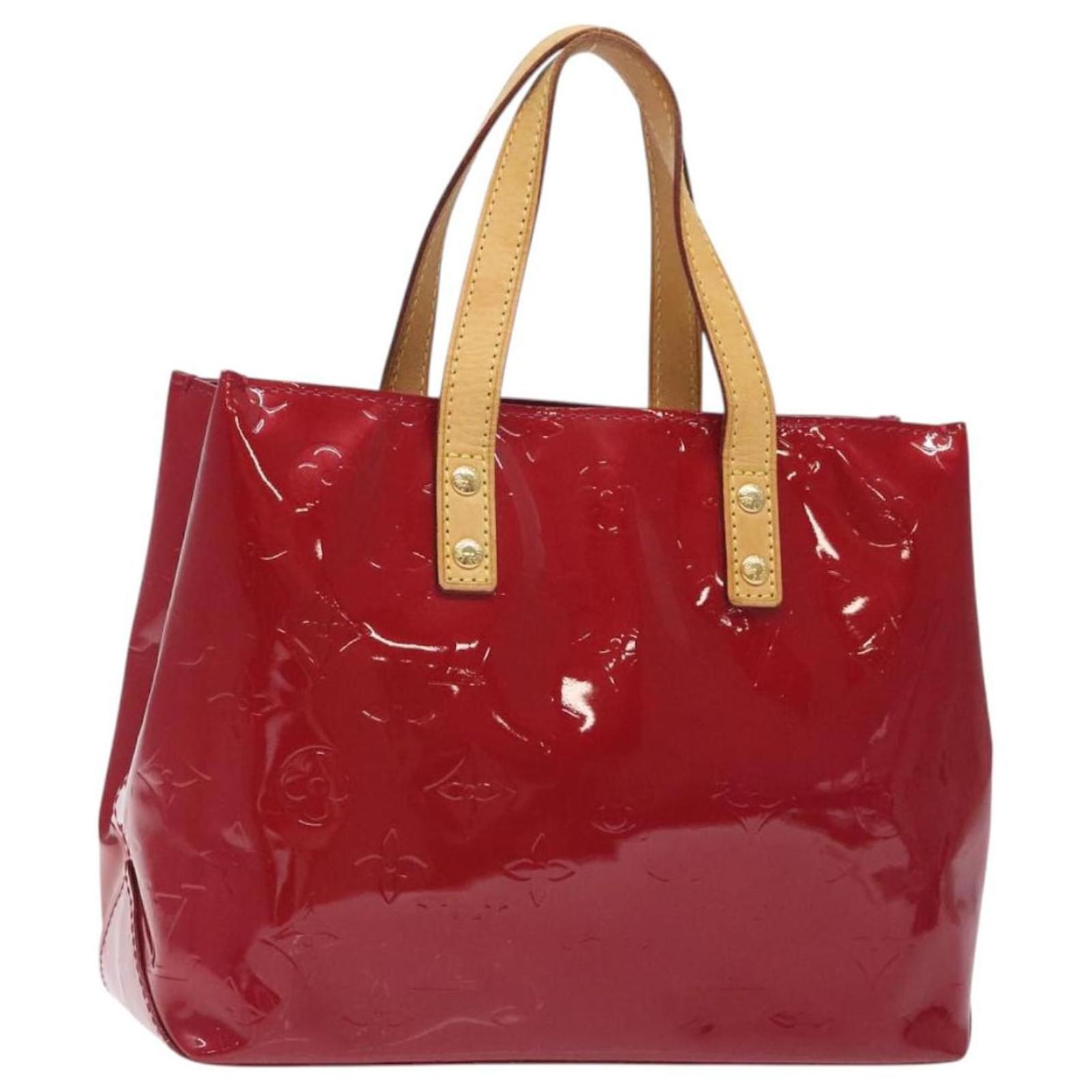 LOUIS VUITTON Monogram Vernis Reade PM Hand Bag Pomme D'amour M91990 Auth 127770 Red Patent leather  ref.2322520