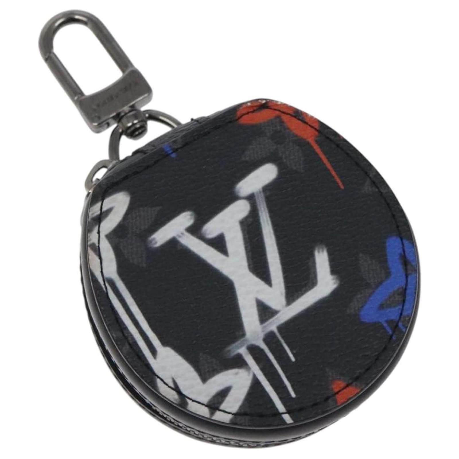 LOUIS VUITTON Monogram Eclipse Etui earphones Accessory Case GI0844 Auth 127716  ref.2322515