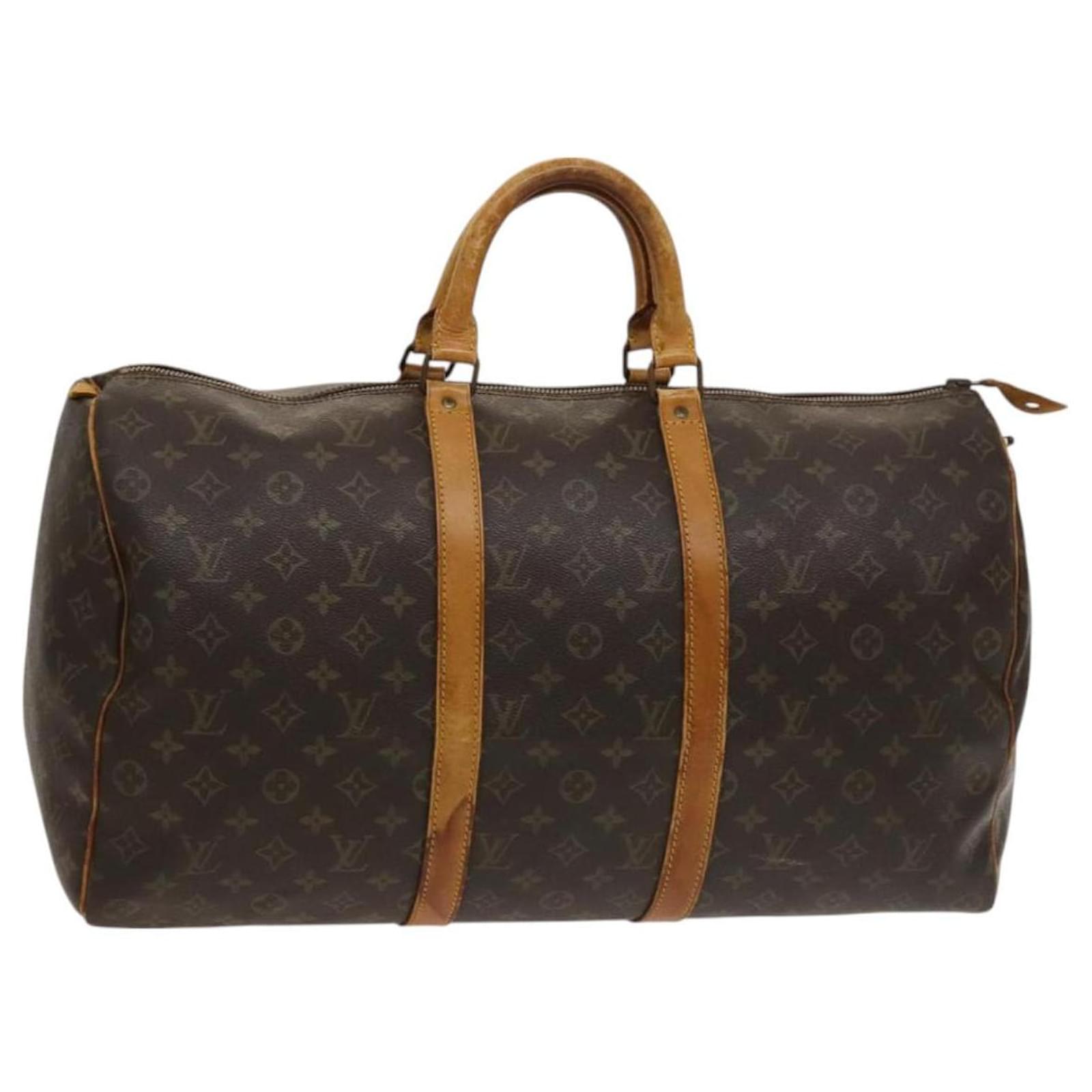 LOUIS VUITTON Monogram Keepall 50 Boston Bag Vintage M41426 LV Auth 127100 Cloth  ref.2322434