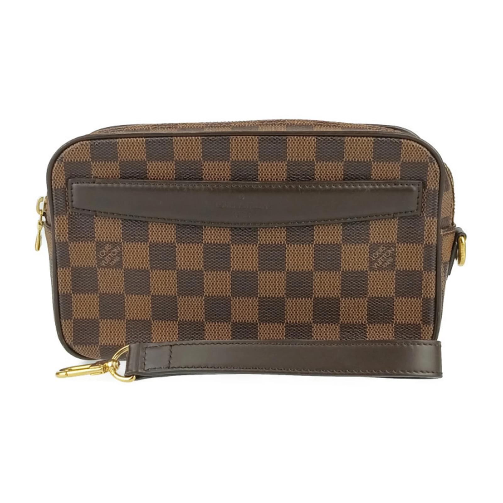 Louis Vuitton Damier Pochette Saint Paul Clutch Damier ebene Leather Plastic  ref.2322322