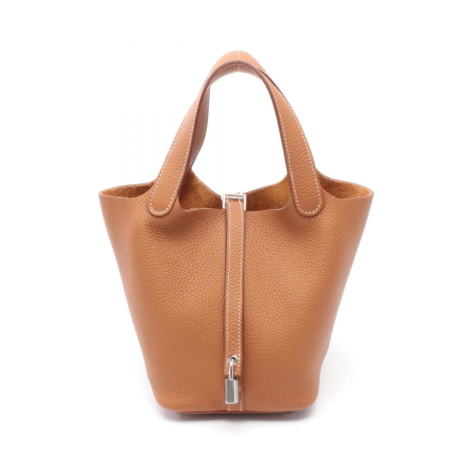 Hermès Hermes Picotin Lock PM Handbag Brown Leather  ref.2322310