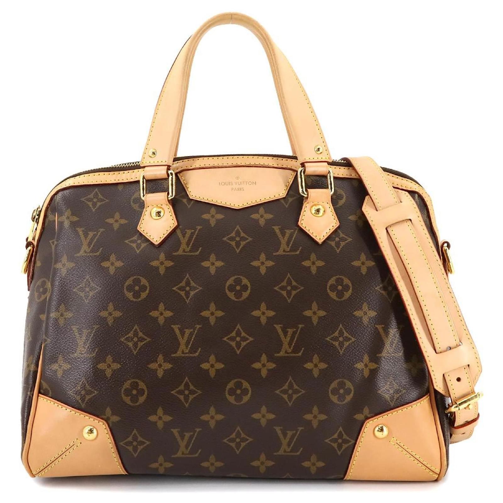 Louis Vuitton Monogram Retiro 2way Hand Shoulder Bag Brown Patent leather  ref.2322261