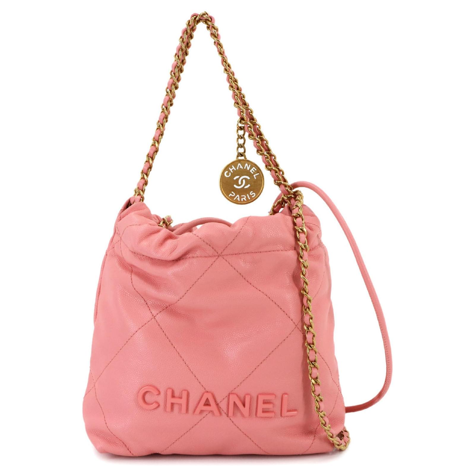 Chanel 22 Mini 2way Chain Hand Shoulder Bag Pink  ref.2322235