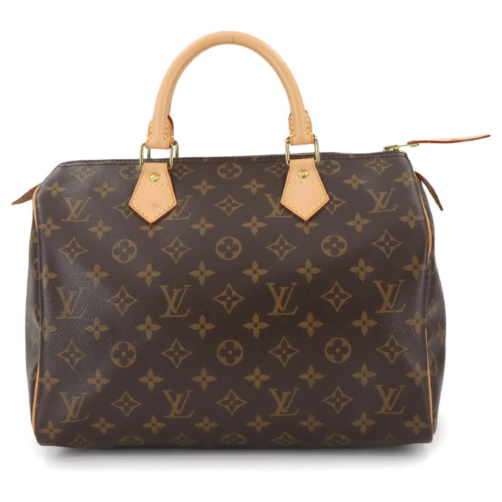 Louis Vuitton Monogram Speedy 30 Handbag Brown Patent leather  ref.2321935