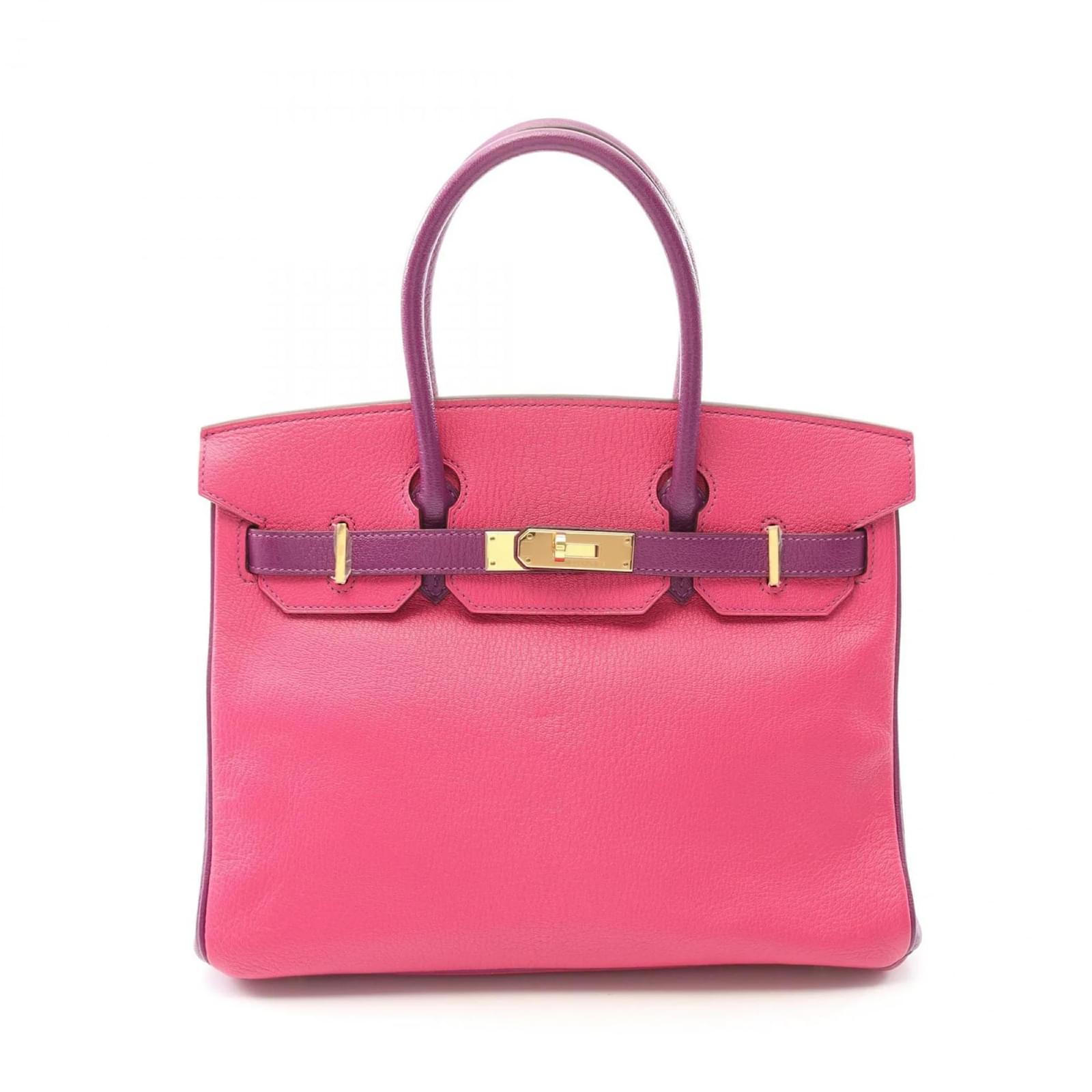Hermès Hermes Birkin 30 Handbag in Rose Shocking Anemone Pink Purple Diamond  ref.2321899