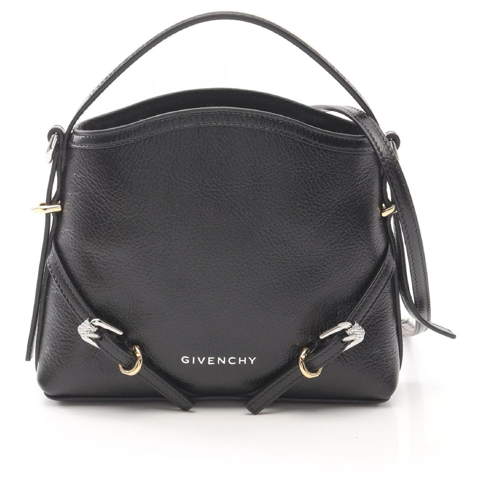 Givenchy Nano Voile Handbag Black Leather  ref.2321838